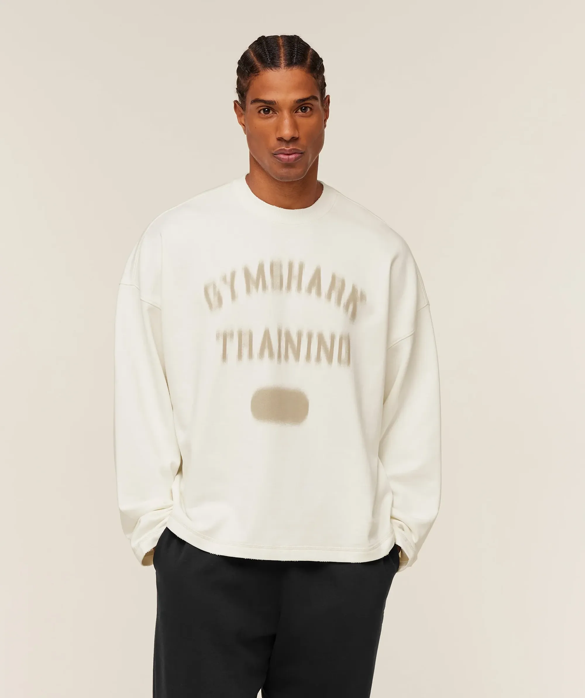 Gymshark Re-Rack Crew Neck Pullover - Soft White