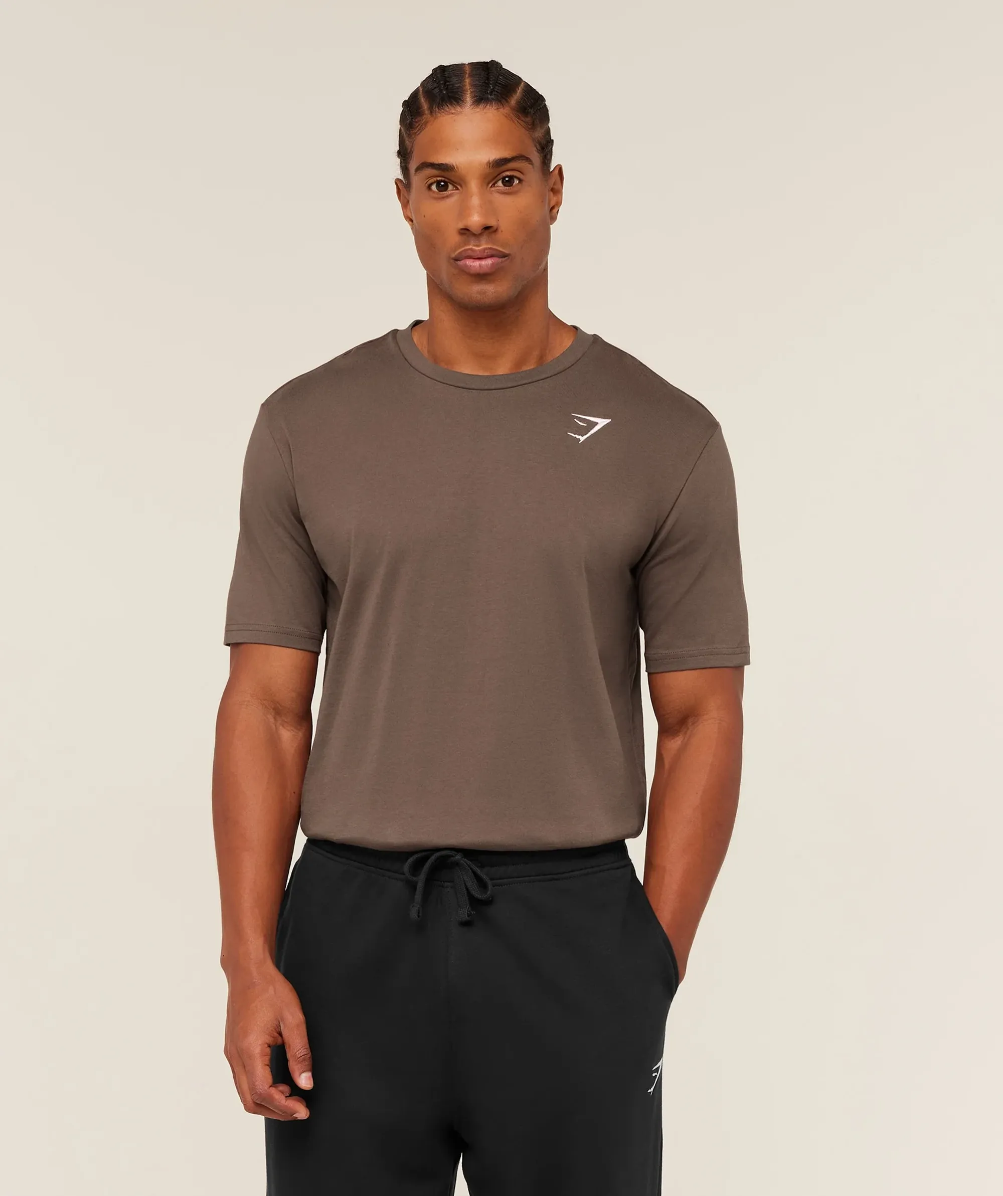 Gymshark Crest T-Shirt - Soft Brown