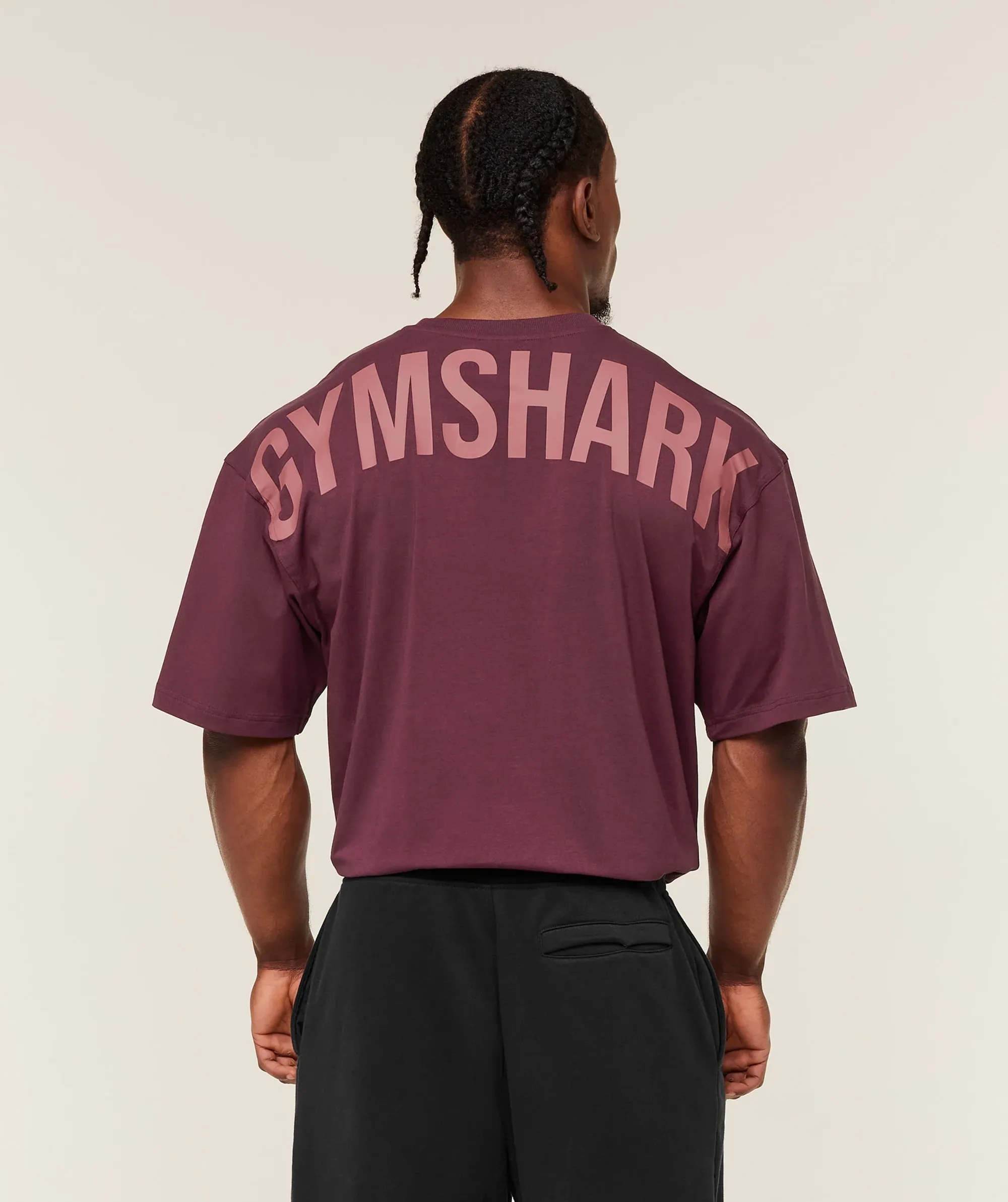 Gymshark Power T-Shirt - GS Impact Burgundy