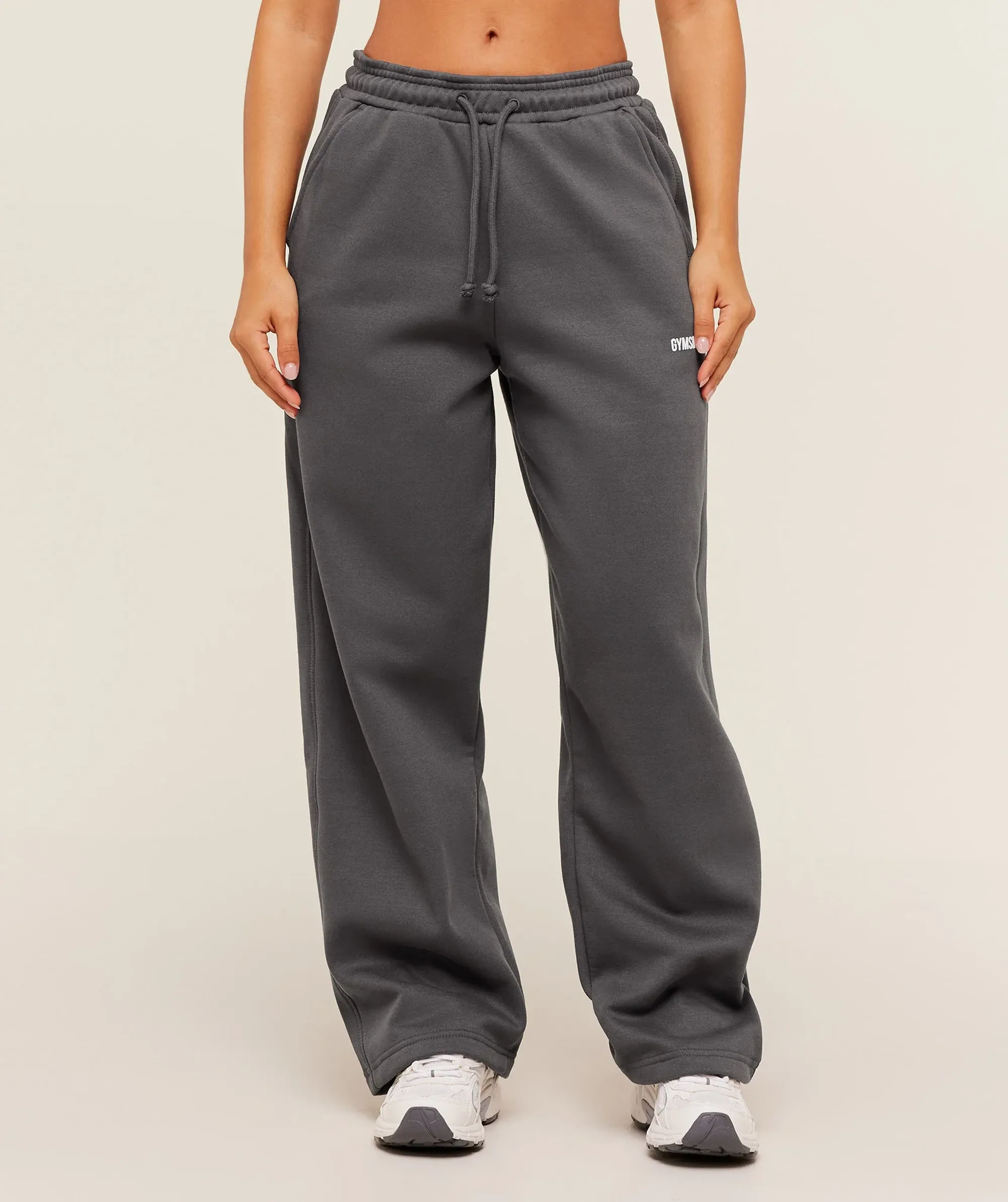 Gymshark Cosy Luxe Straight Leg Short Joggers - Onyx Grey