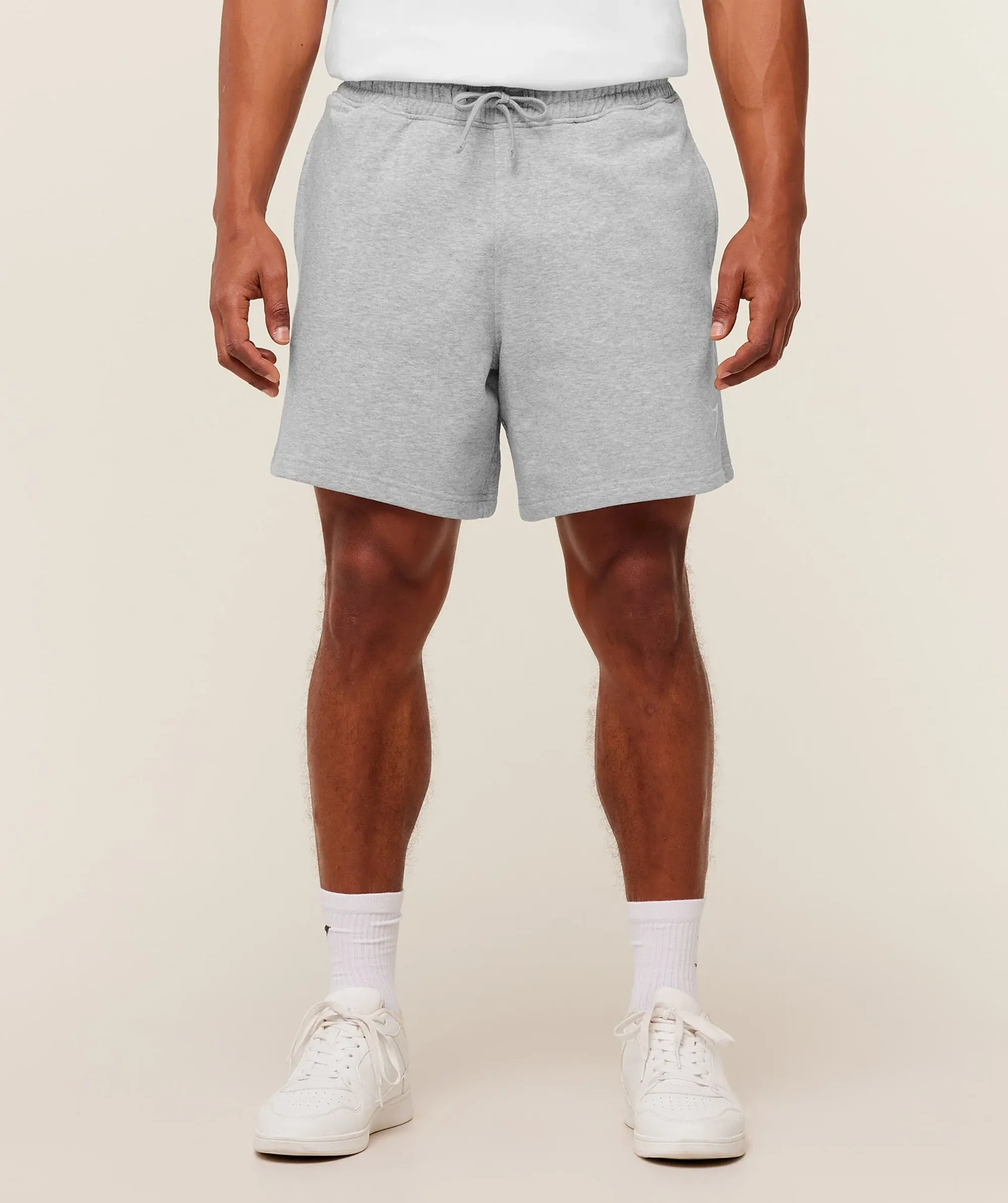 Gymshark Crest Shorts - Light Grey Core Marl