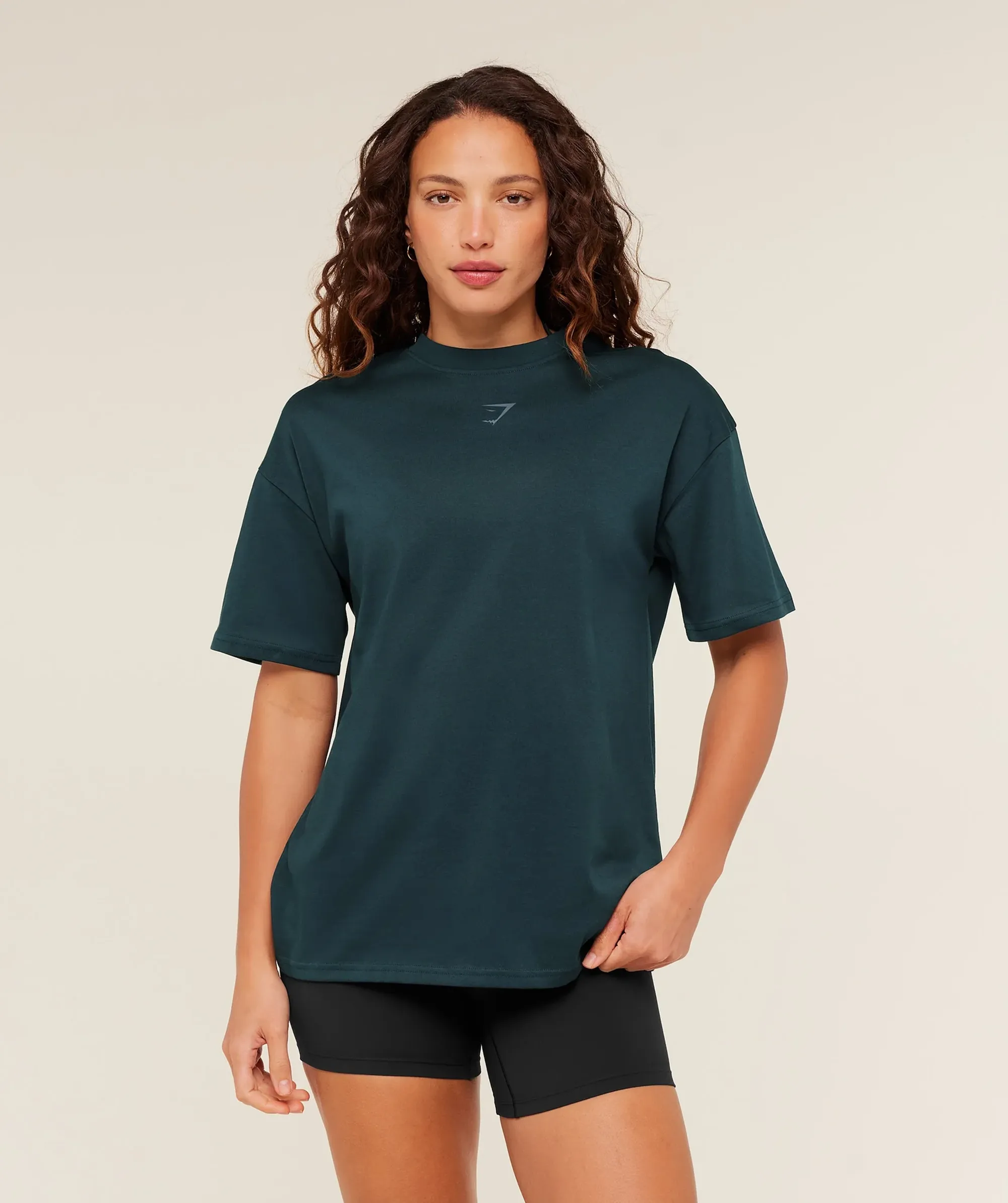 Gymshark Power Oversized T-Shirt - Deep Petrol Blue