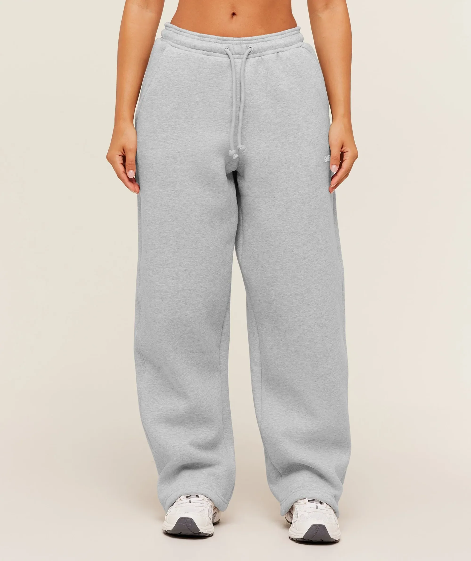 Gymshark Cosy Luxe Straight Leg Short Joggers - Bros Soft Grey Marl