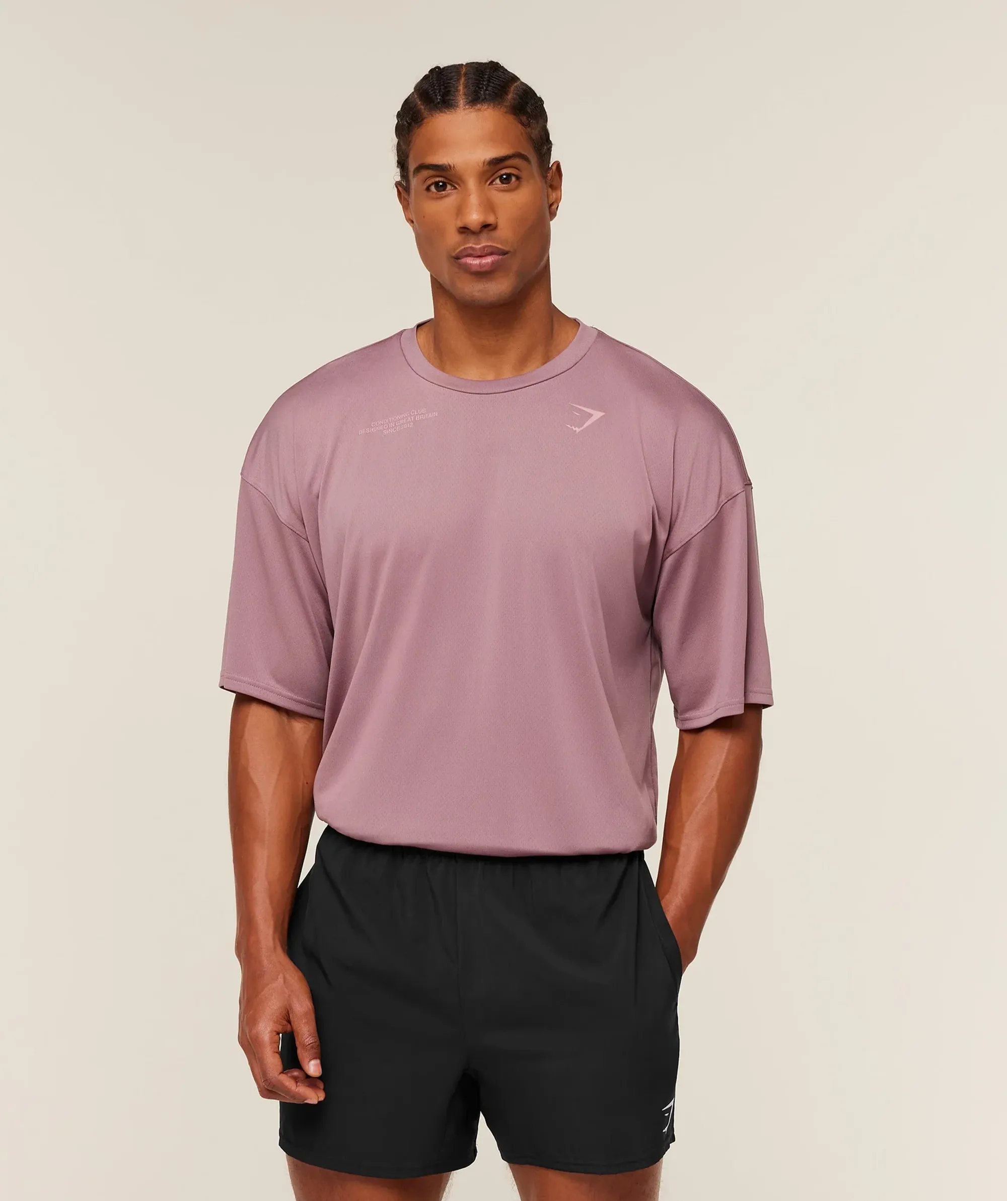 Gymshark Conditioning Club Oversized T-Shirt - GS Calm Pink/GS Light Pink
