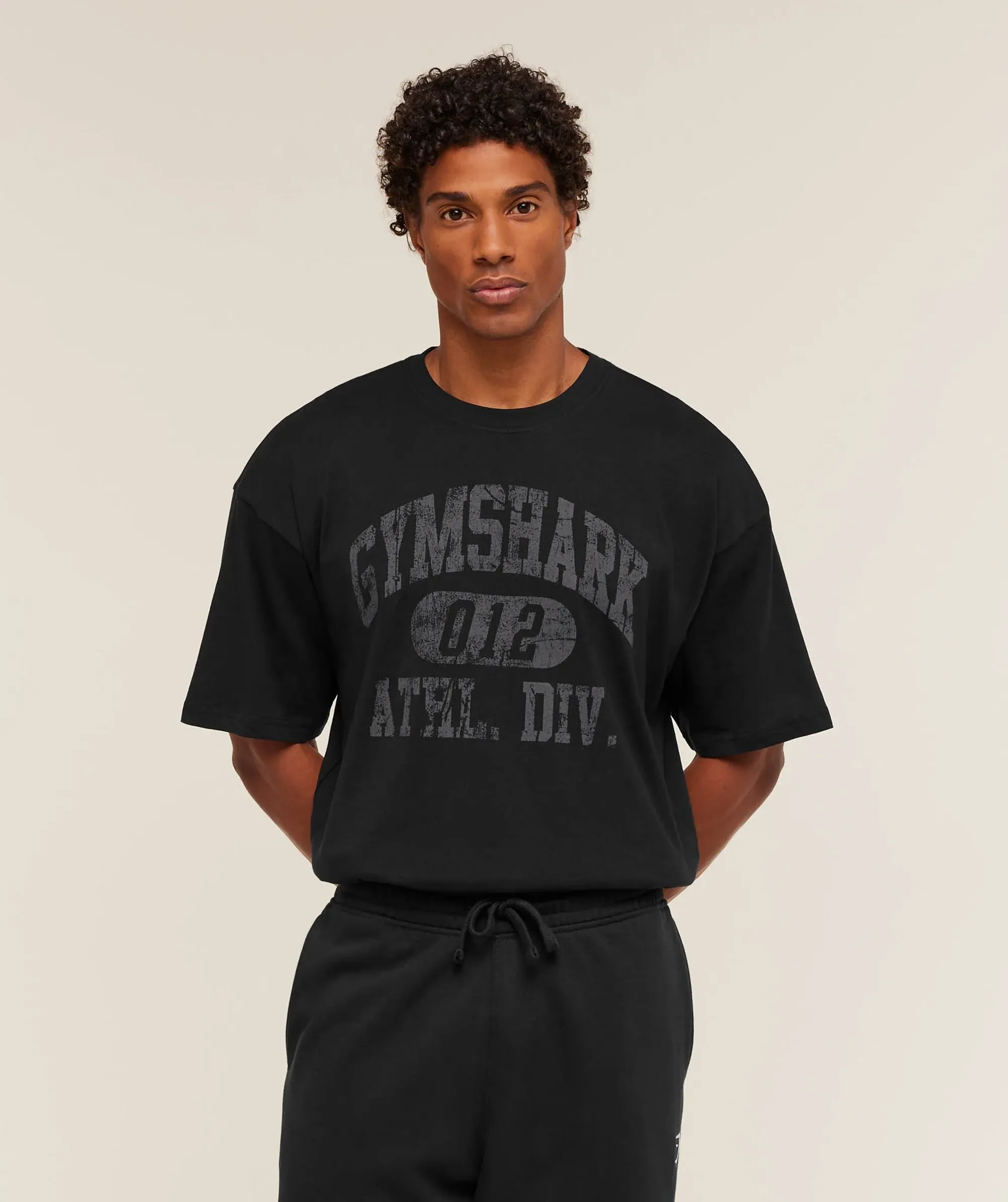 Gymshark Athletic Division Graphic T-Shirt - GS Black