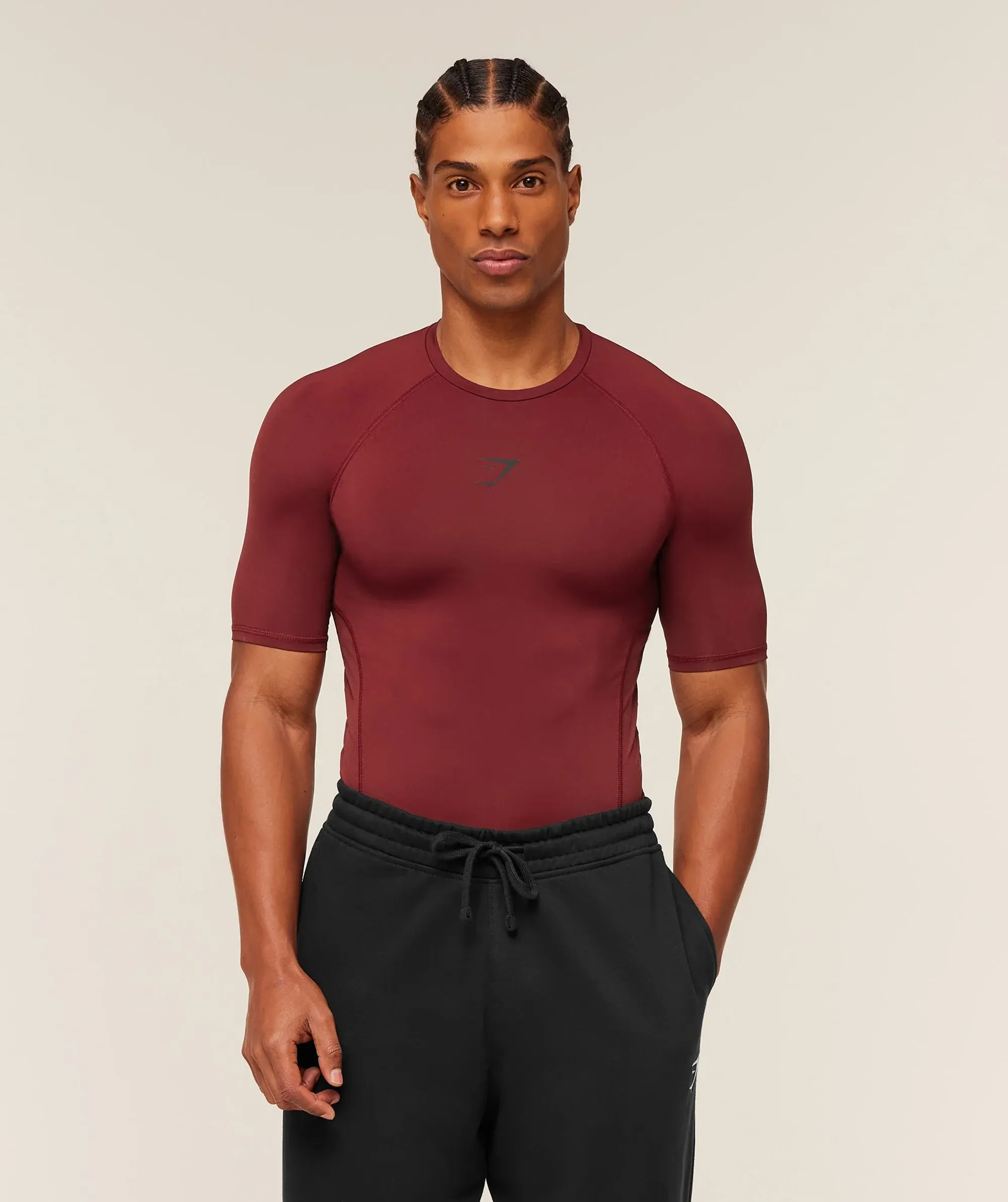 Gymshark Element Baselayer T-Shirt - Sets Red