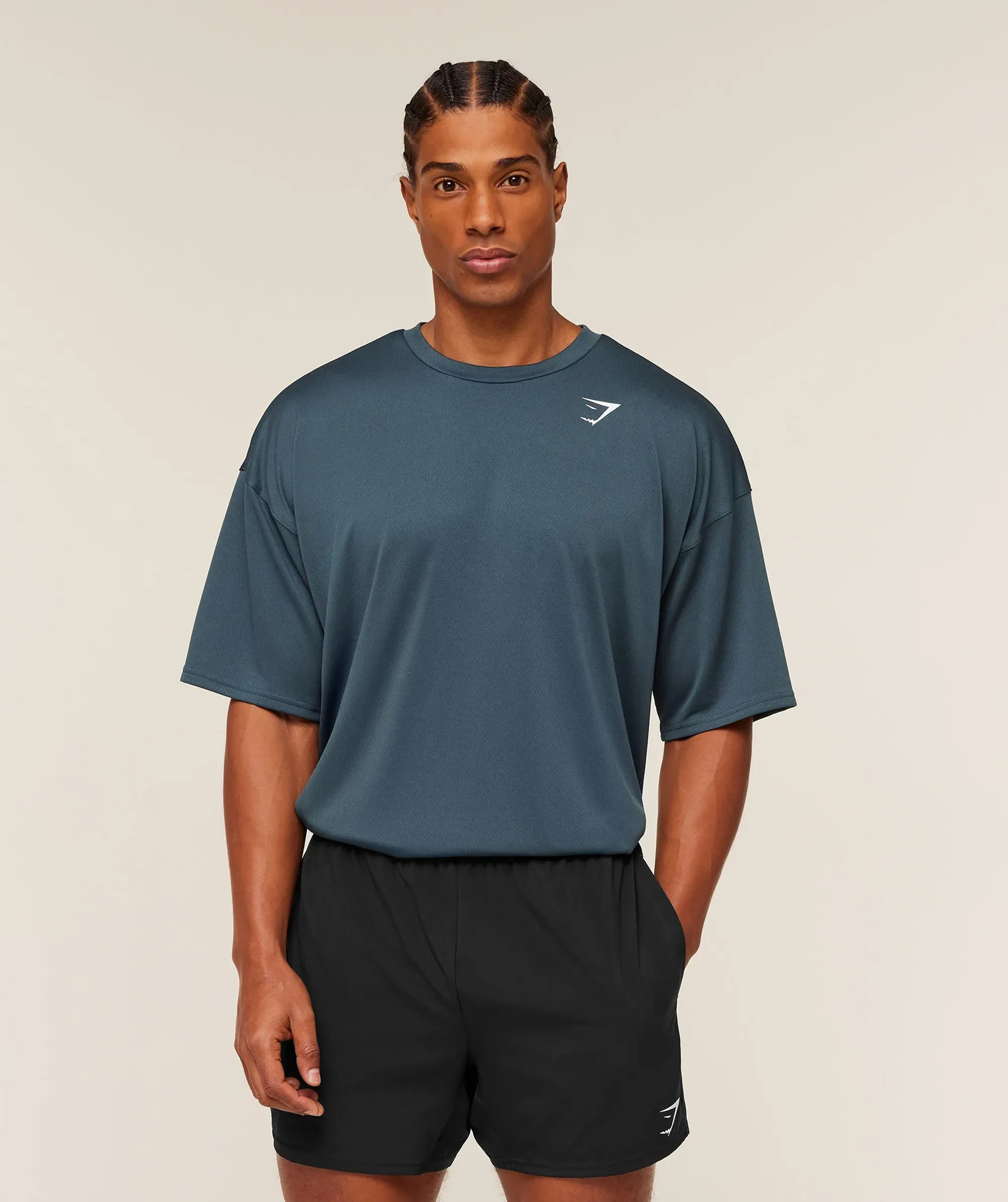 Gymshark Arrival Oversized T-Shirt - GS Stealth Blue