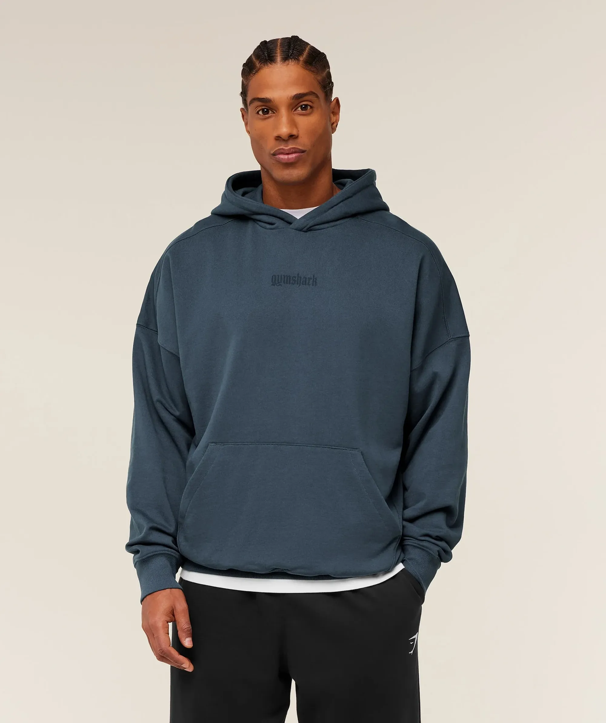Gymshark Olde English Hoodie - GS Stealth Blue