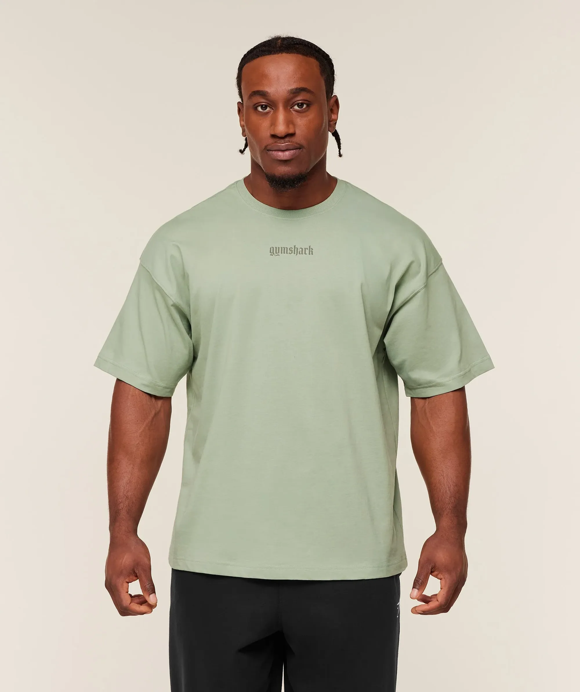 Gymshark Olde English T-Shirt - GS Haze Green