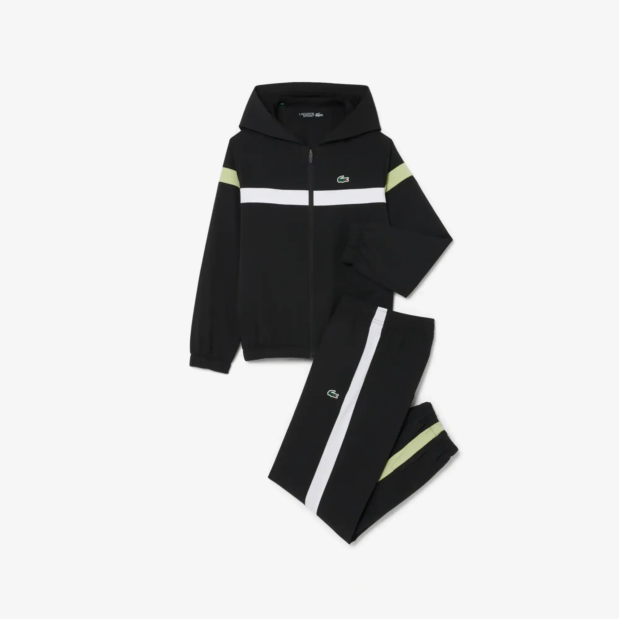 Lacoste Diamond Taffeta Tracksuit - Noir