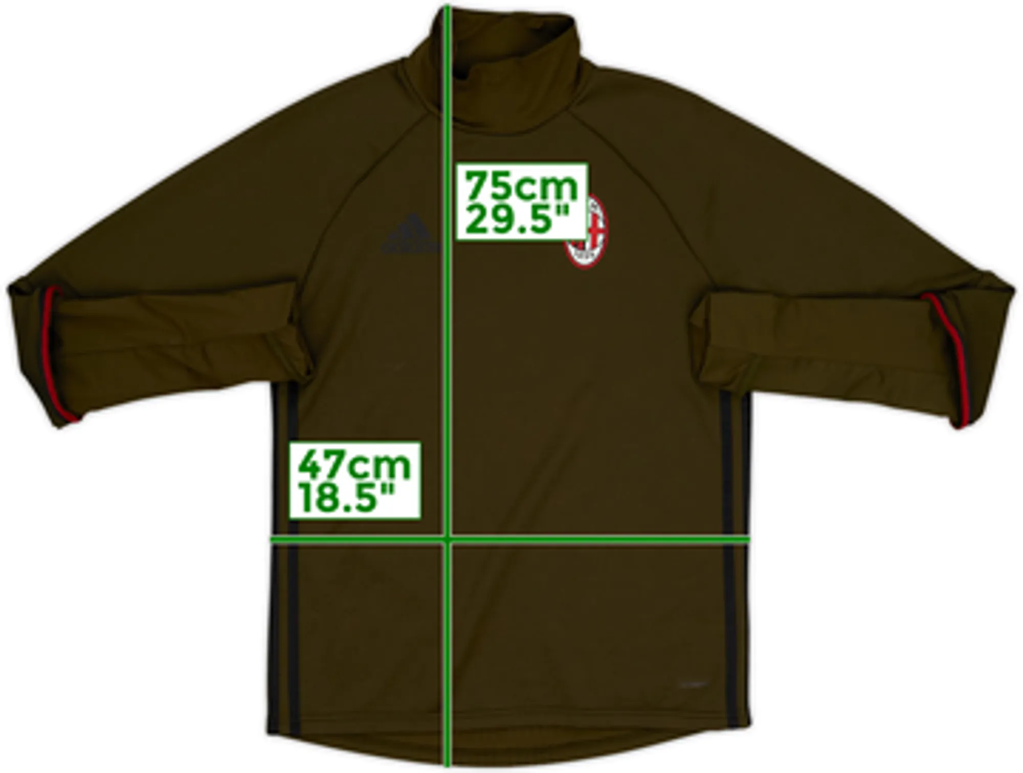 2016-17 AC Milan adidas Drill Top - 9/10 - (S)