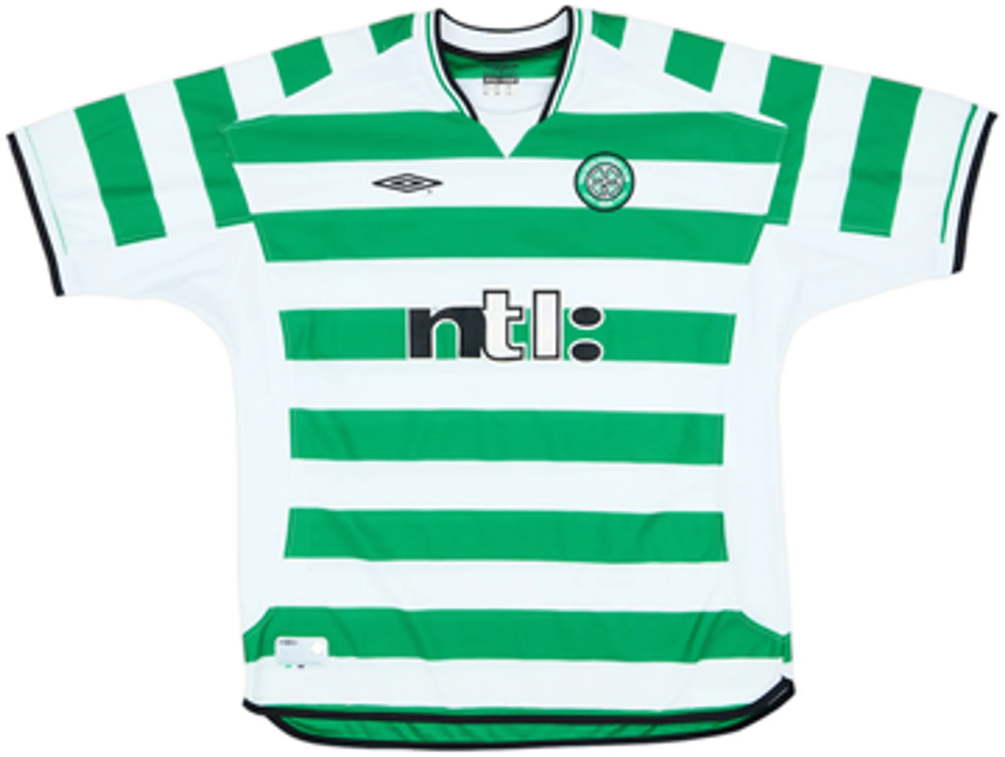 2001-03 Celtic Home Shirt Larsson #7VM