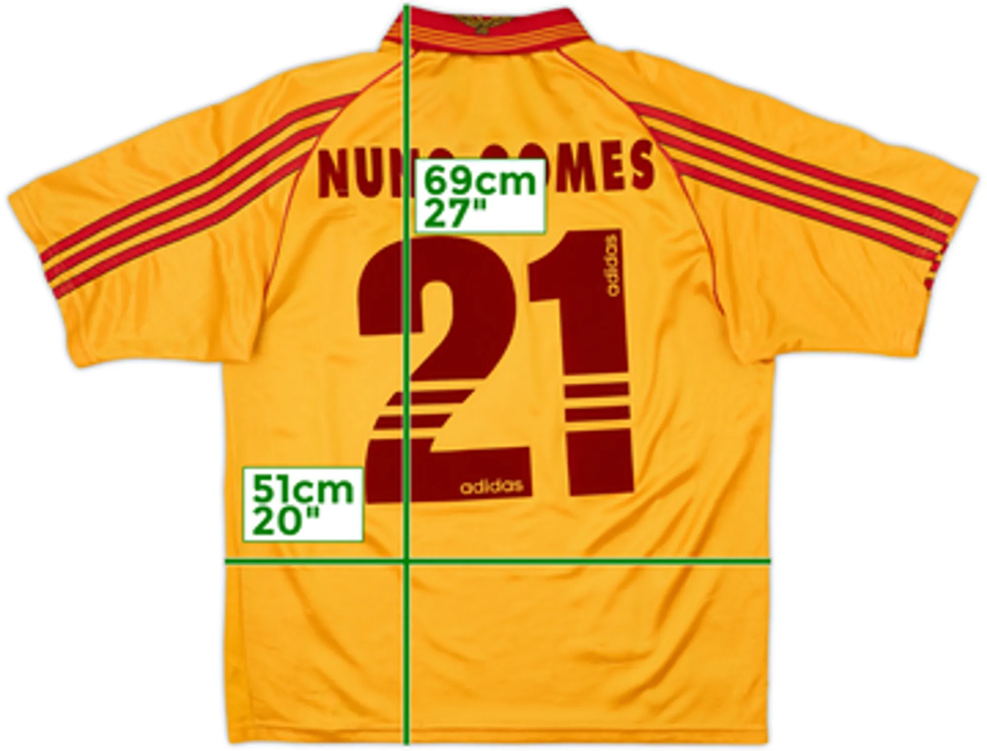 1998-99 Benfica Away Shirt Nuno Gomes #21 - 7/10 - (S)