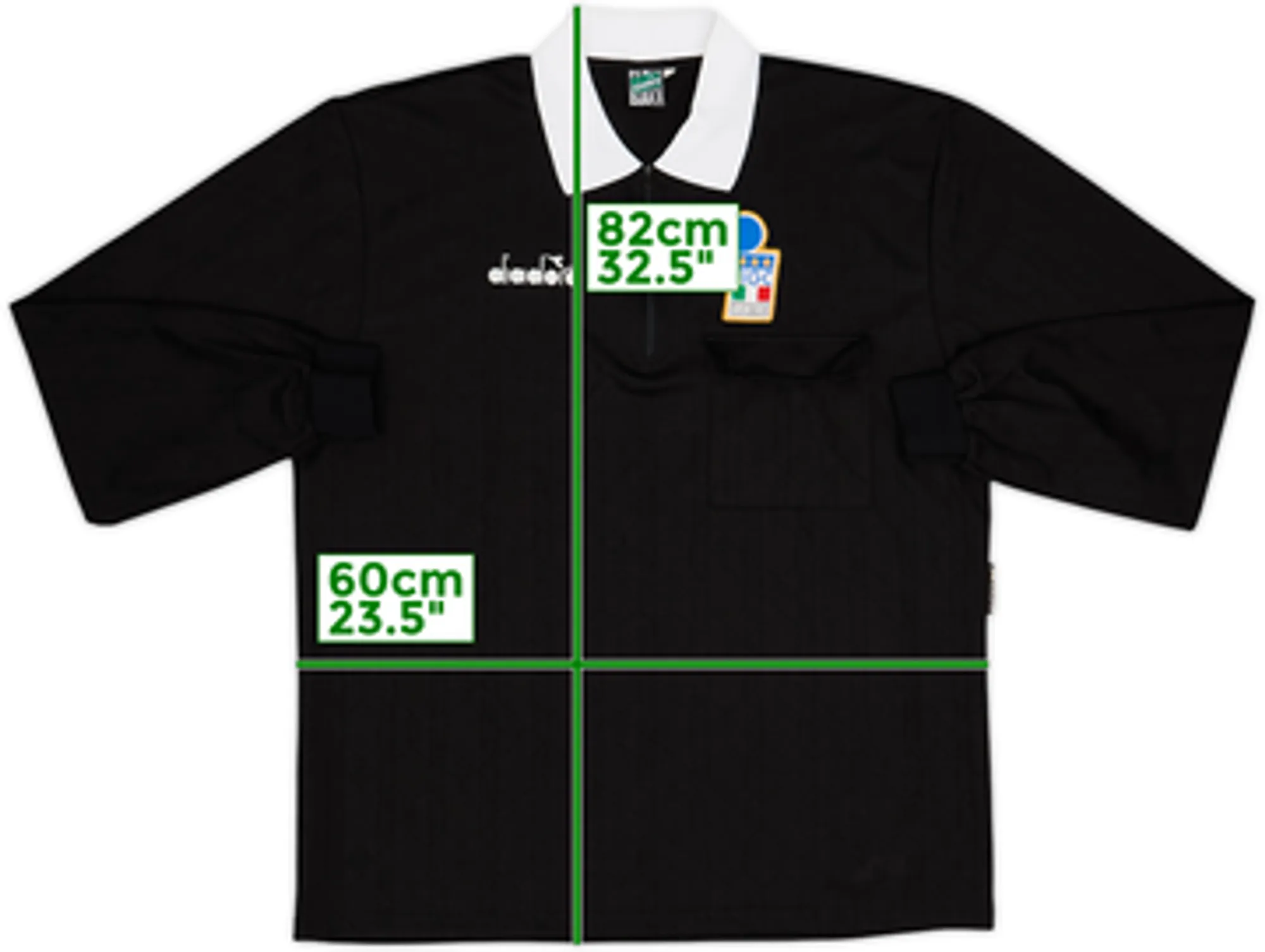 1994-95 Italy Diadora Referee L/S Shirt - 9/10 - (XXL)