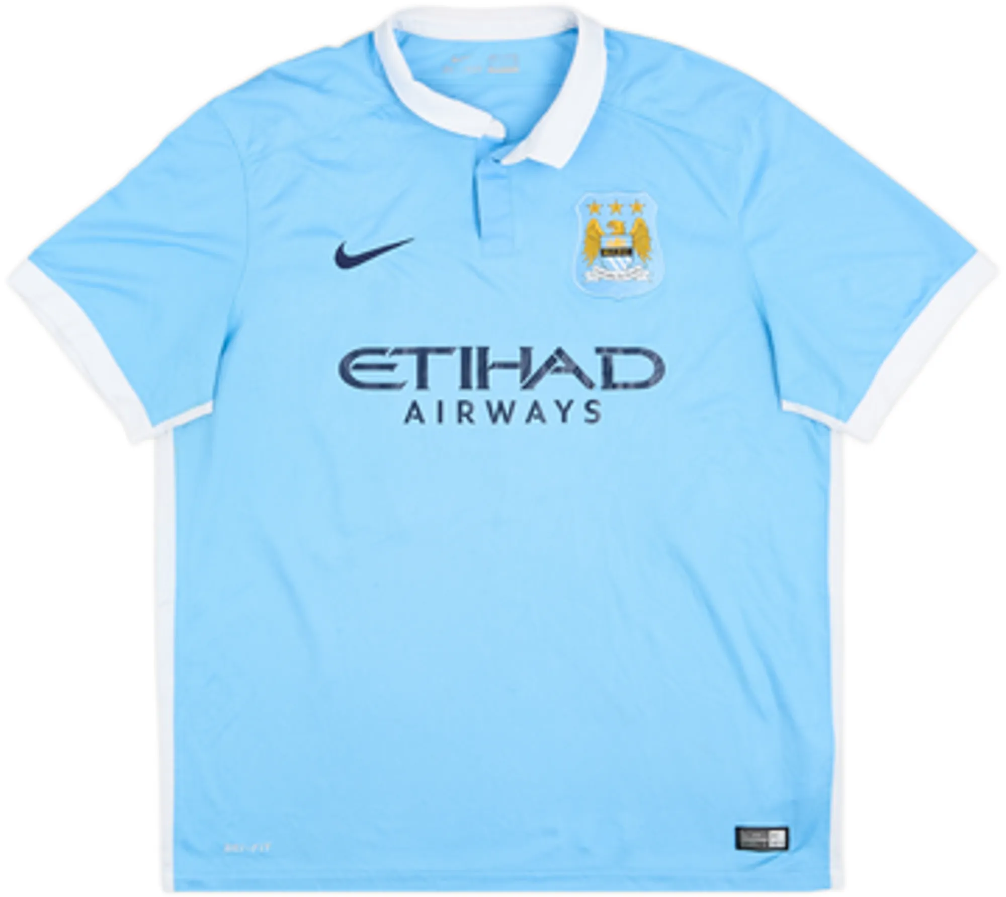 2015-16 Manchester City Home Shirt Kun Aguero #10 - 5/10 - (XL)