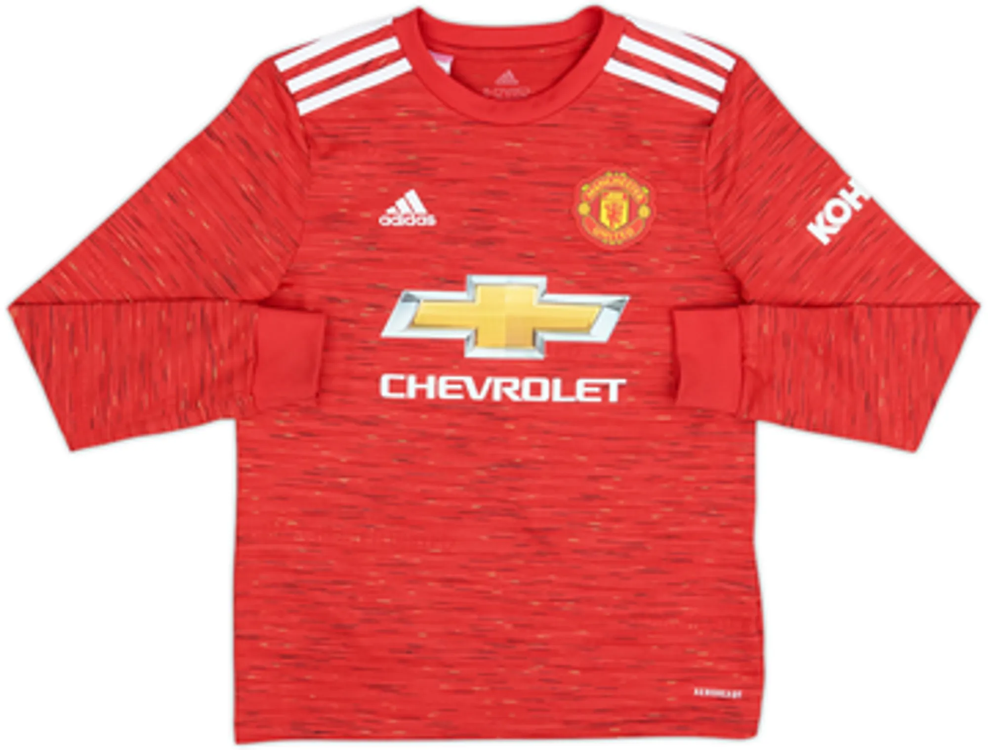 2020-21 Manchester United Home L/S Shirt Van De Beek #34 - 8/10 - (M.Boys)