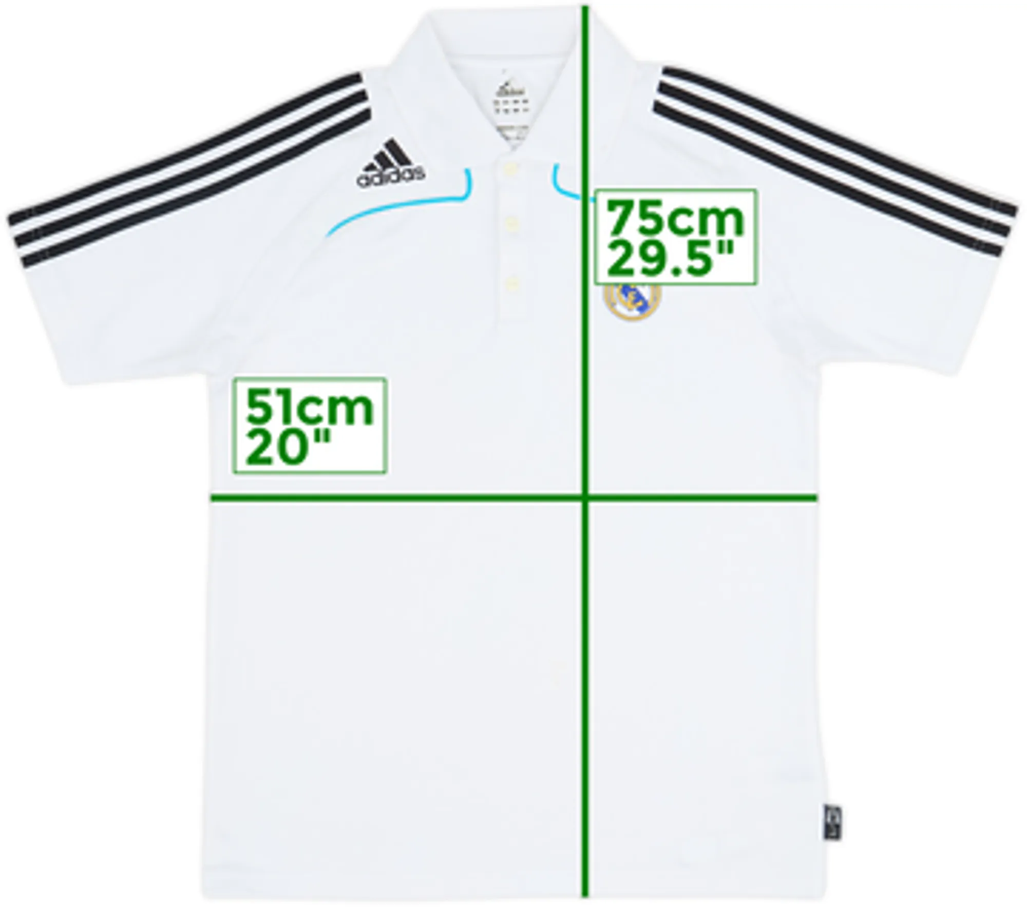 2008-09 Real Madrid adidas Polo Shirt - 7/10 - (M)