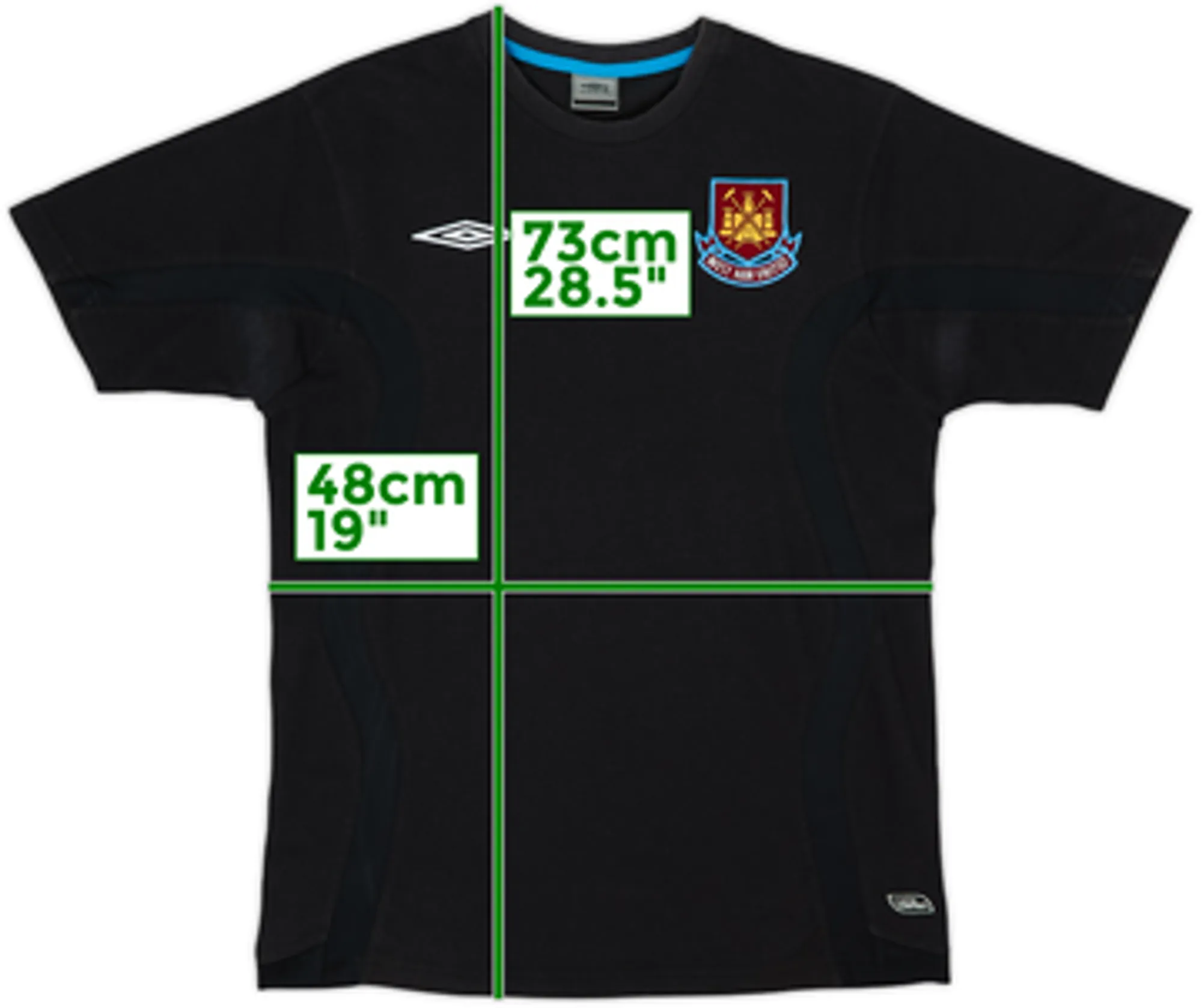 2009-10 West Ham United Umbro Cotton Tee - 9/10 - (M)