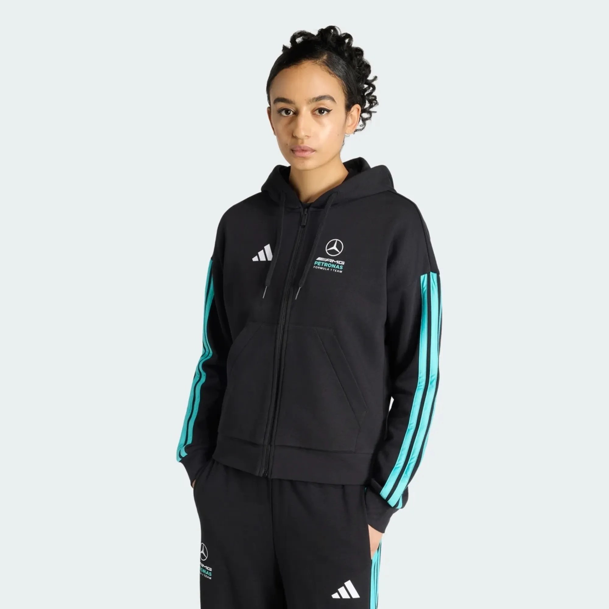 adidas MERCEDES - AMG PETRONAS FORMULA 1 TEAM DNA FULL ZIP HOODIE