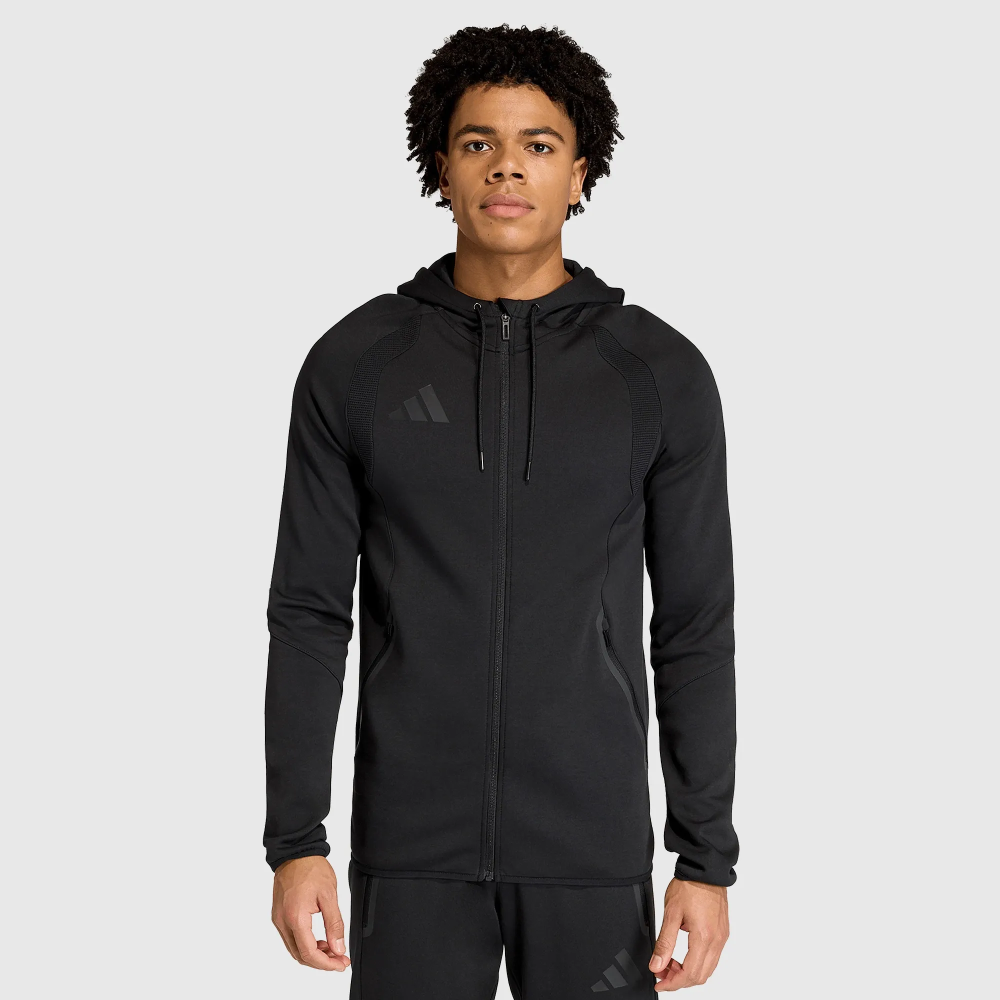adidas Tiro Travel Slim Fit Full Zip Cotton Hoodie