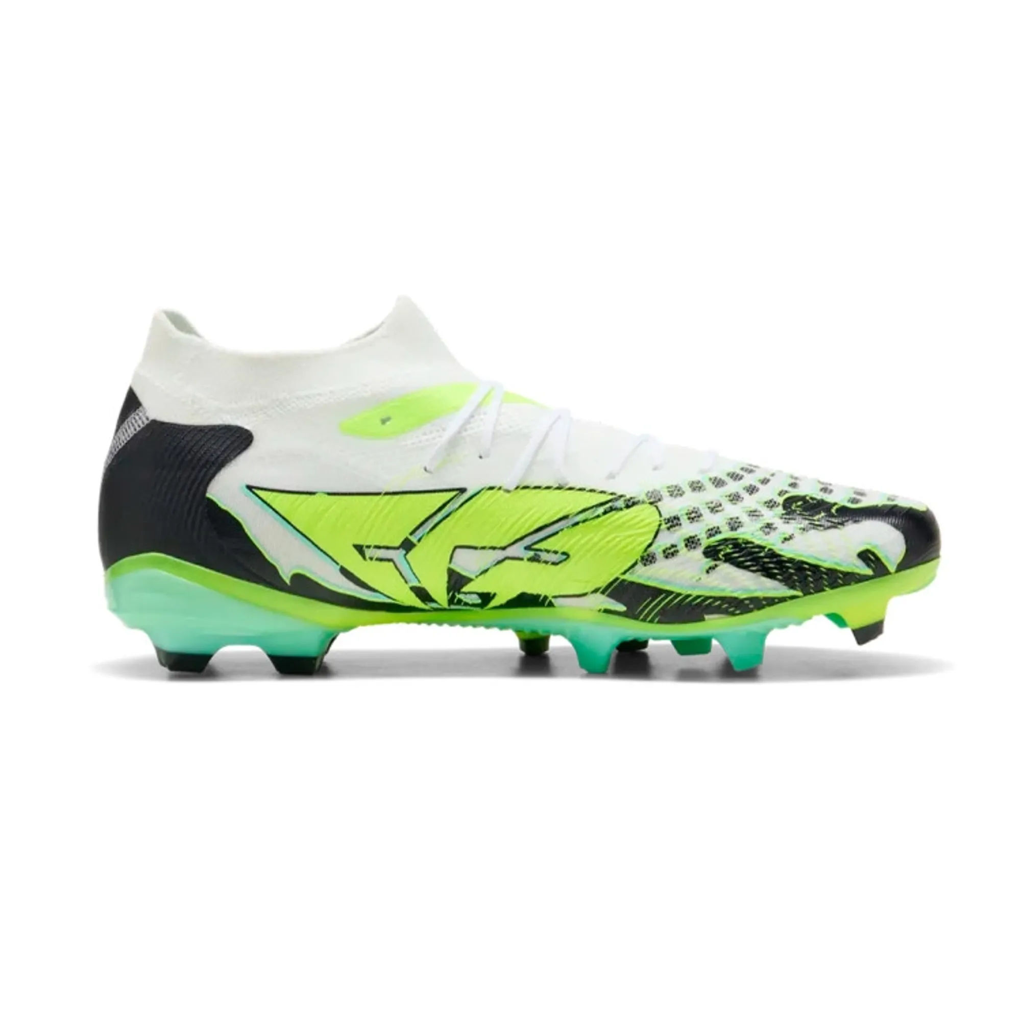 PUMA Future 9 Match Creativity FG/AG Football Boots Unisex, Yellow Alert/Mint Jelly/White
