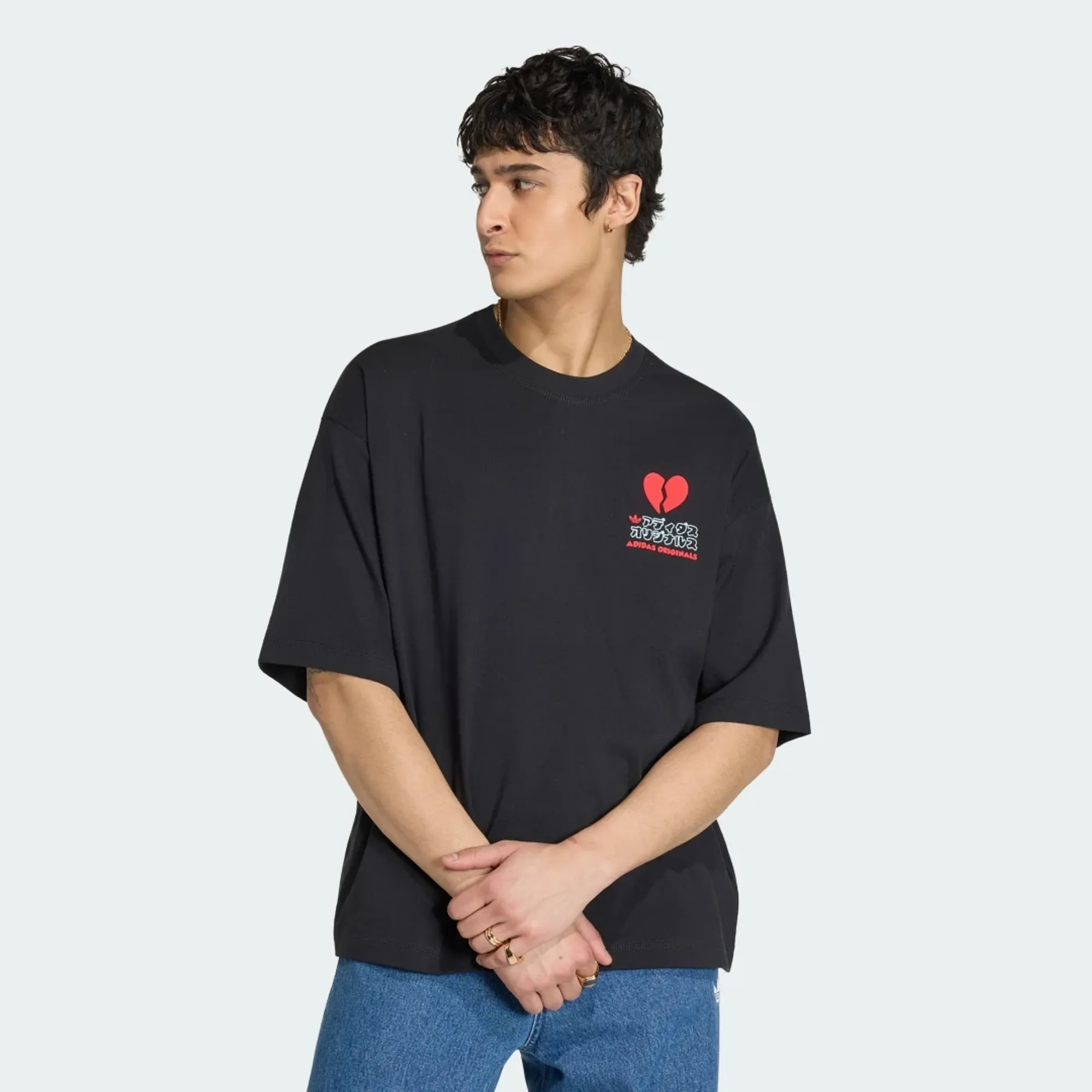 adidas V-DAY HEART BROKEN CAT GRAPHIC T-Shirt