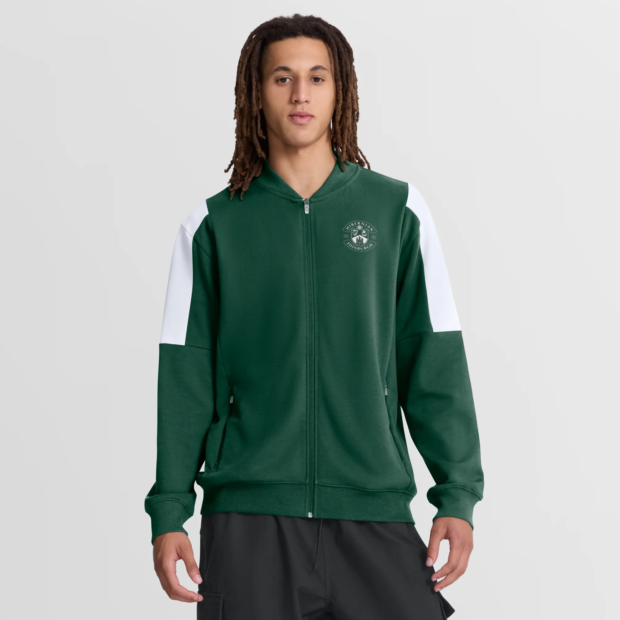 Hibernian Track Jacket - Dark Green - Mens