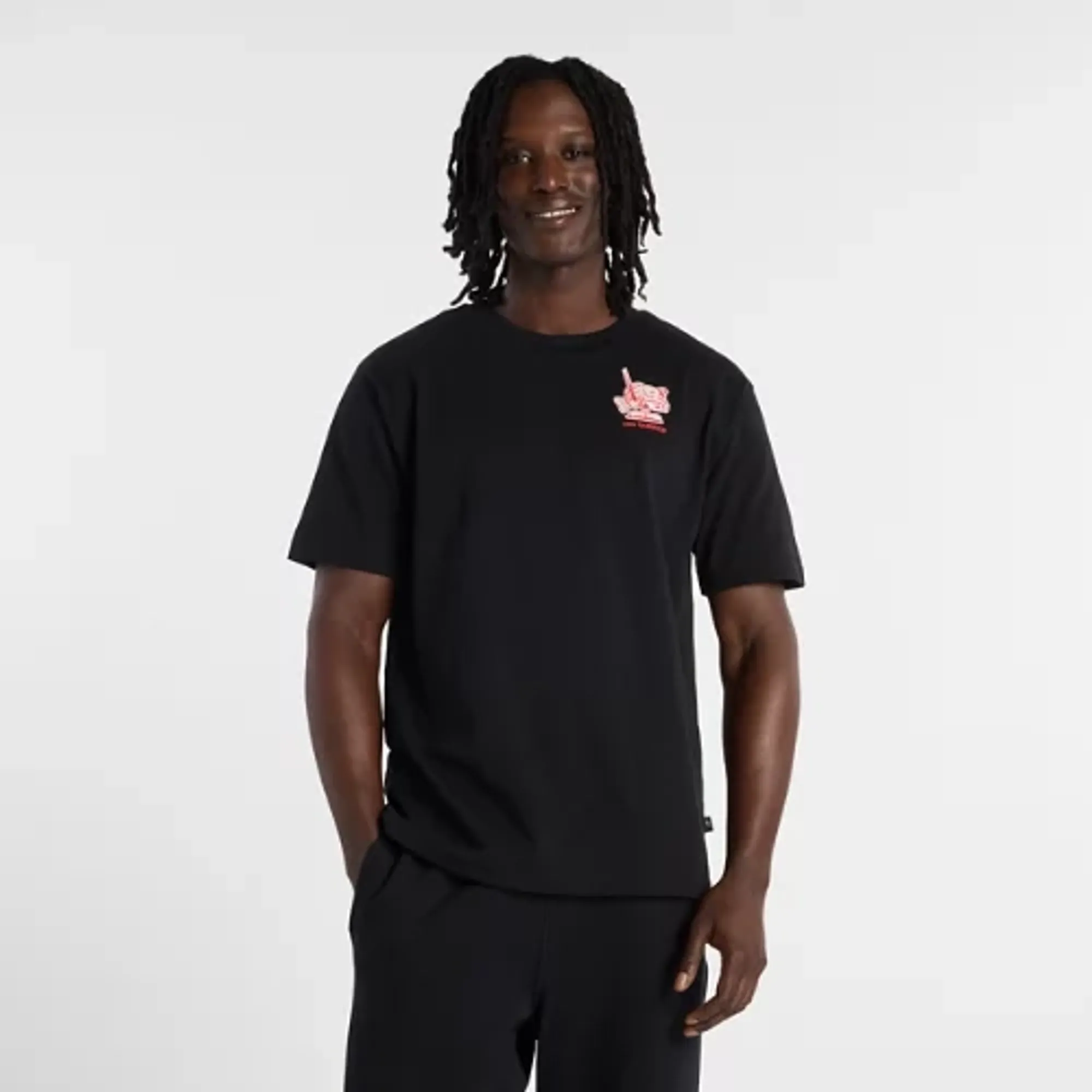 New Balance Men's Ramen T-Shirt in Black Cotton