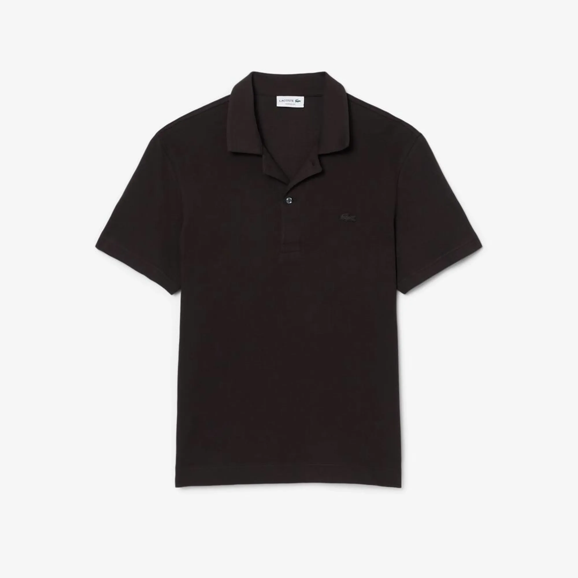 Lacoste Classic Fit Textured Polo Shirt - Brown
