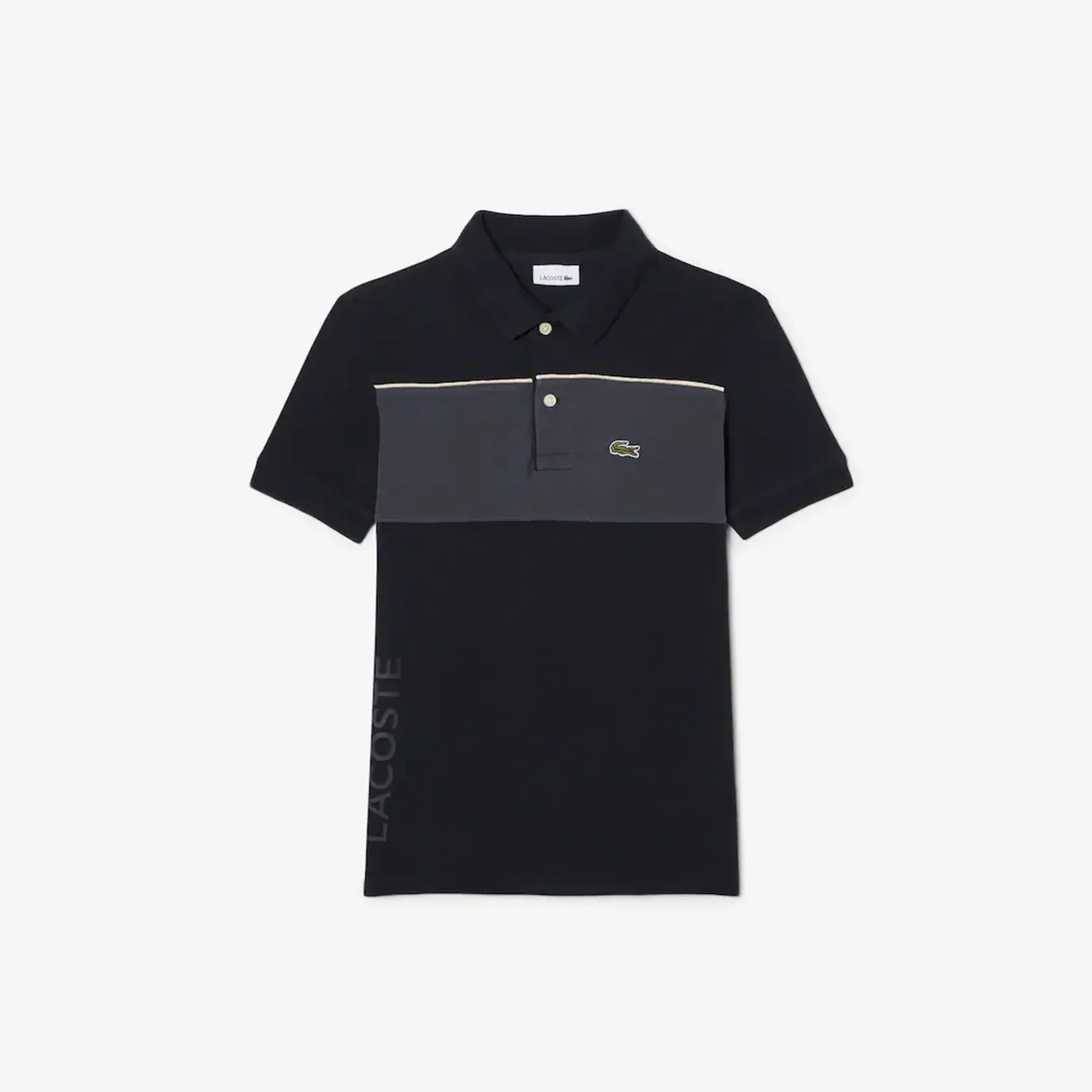 Lacoste Colorblock Petit Piqué Polo Shirt - Black