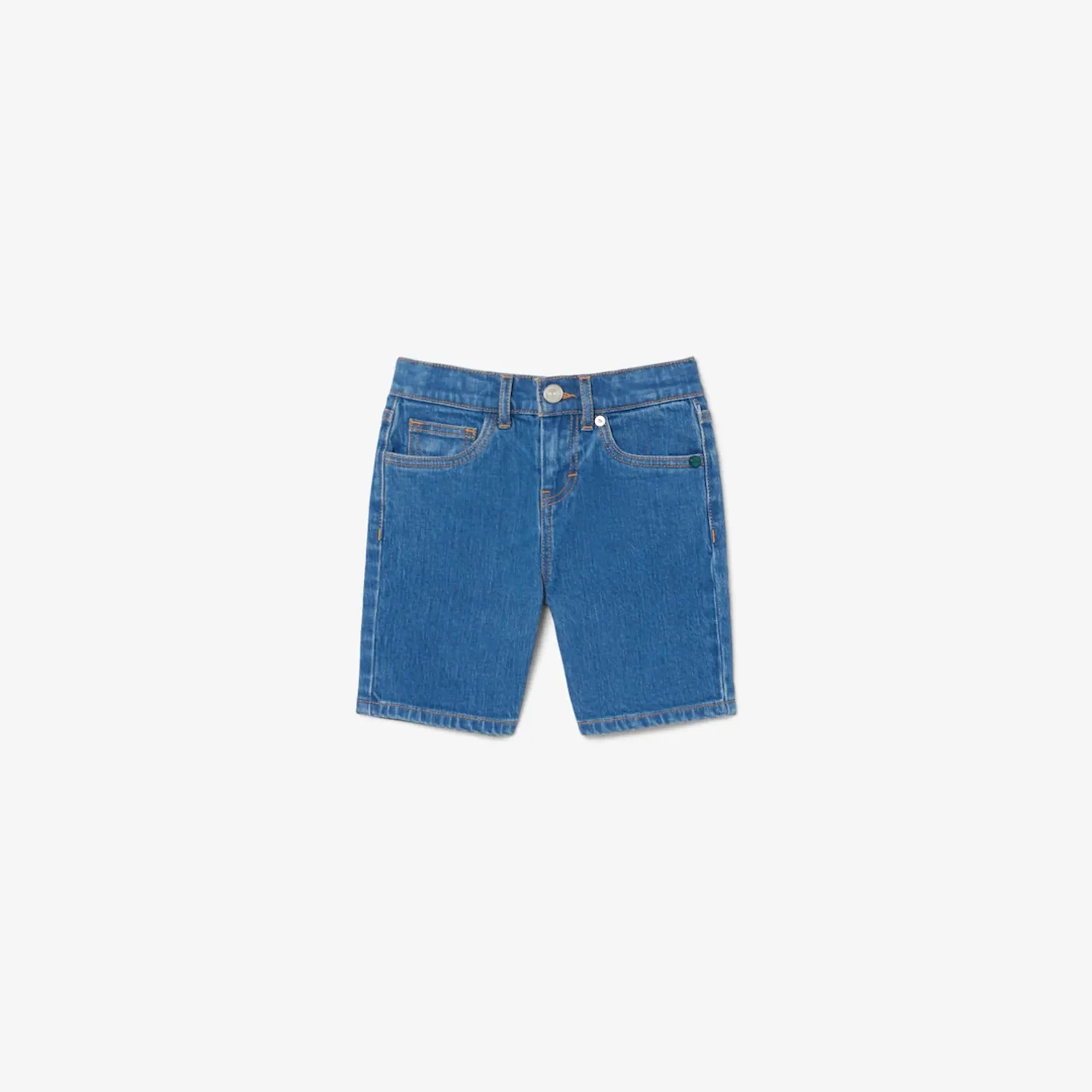 Lacoste 5-Pocket Stretch Denim Bermuda Shorts - Blue