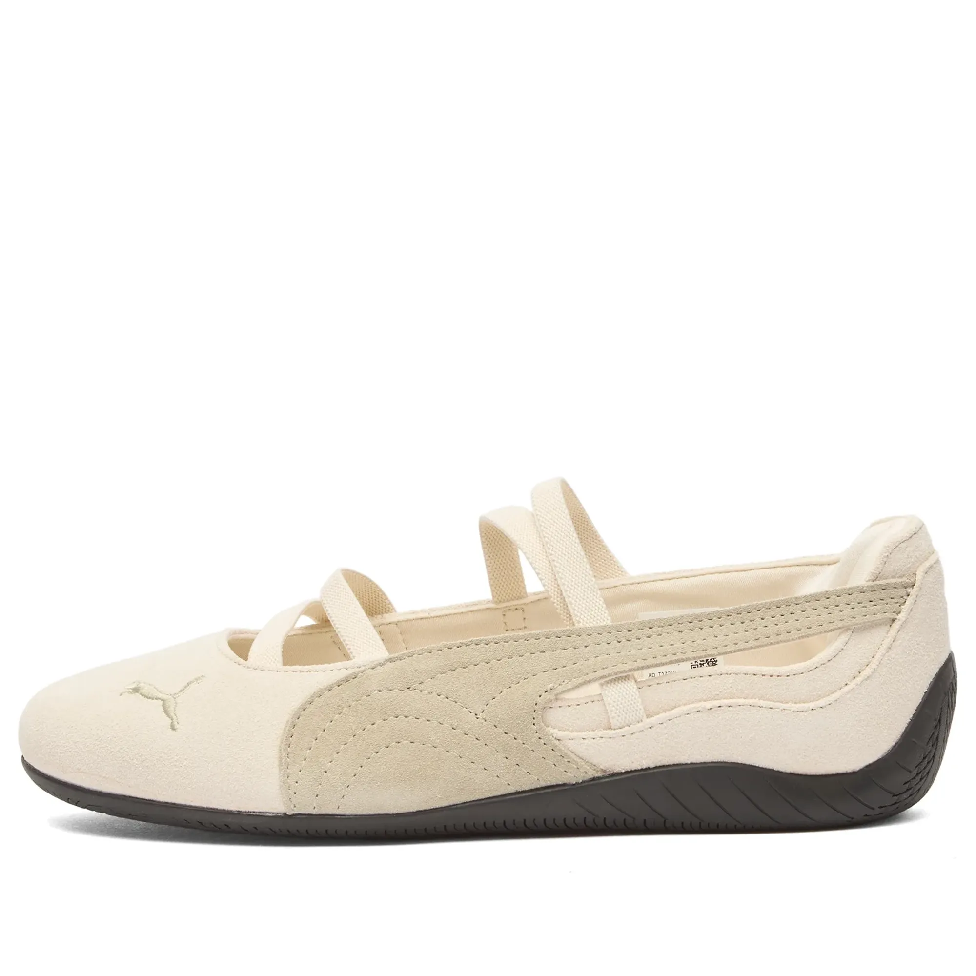 PUMA SpeedCat Suede Ballet Shoes Women, Alpine Snow/Black, size 3