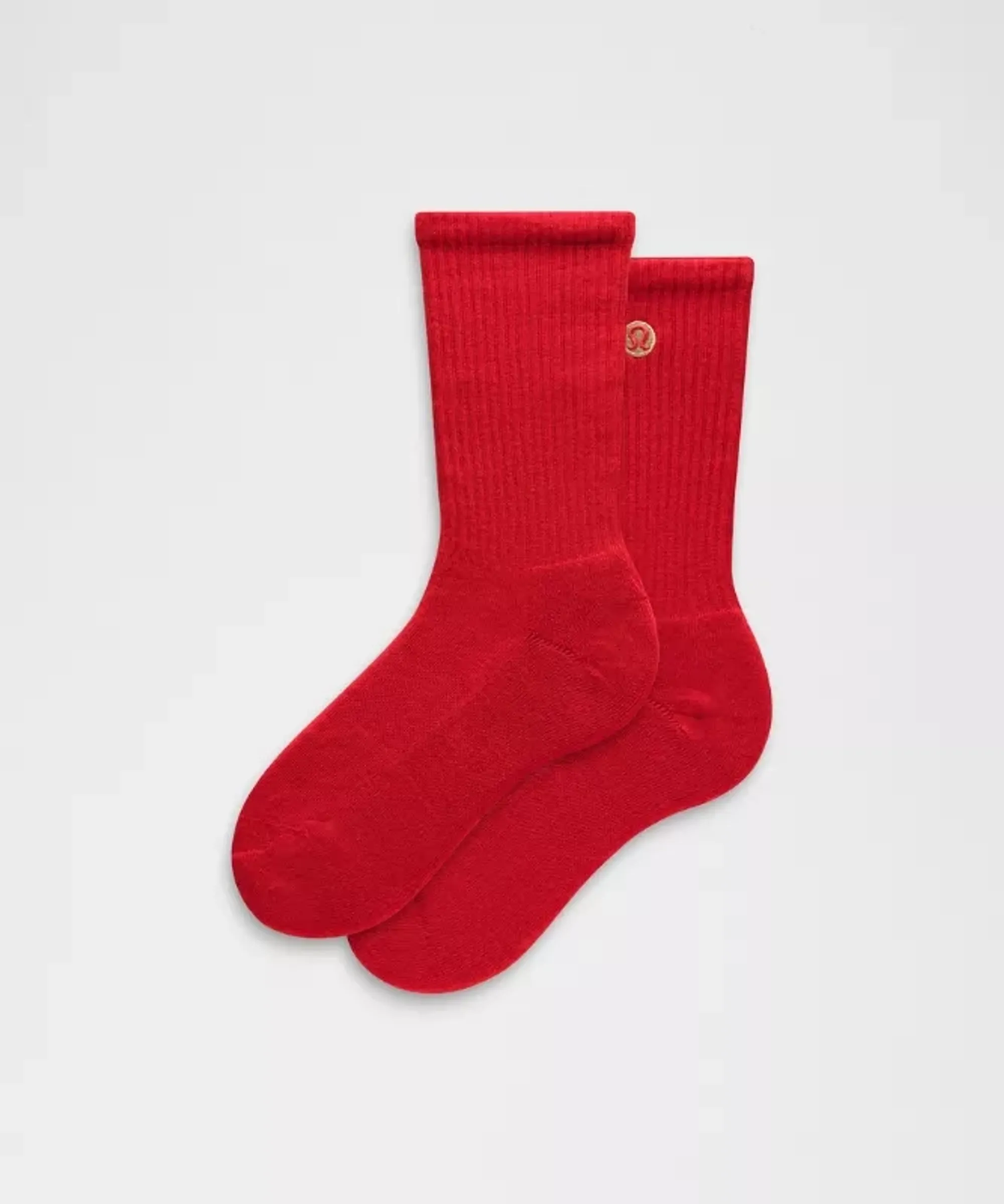 lululemon – Lunar New Year Daily Essential Crew Socks – Color Red/Neon – Size Large