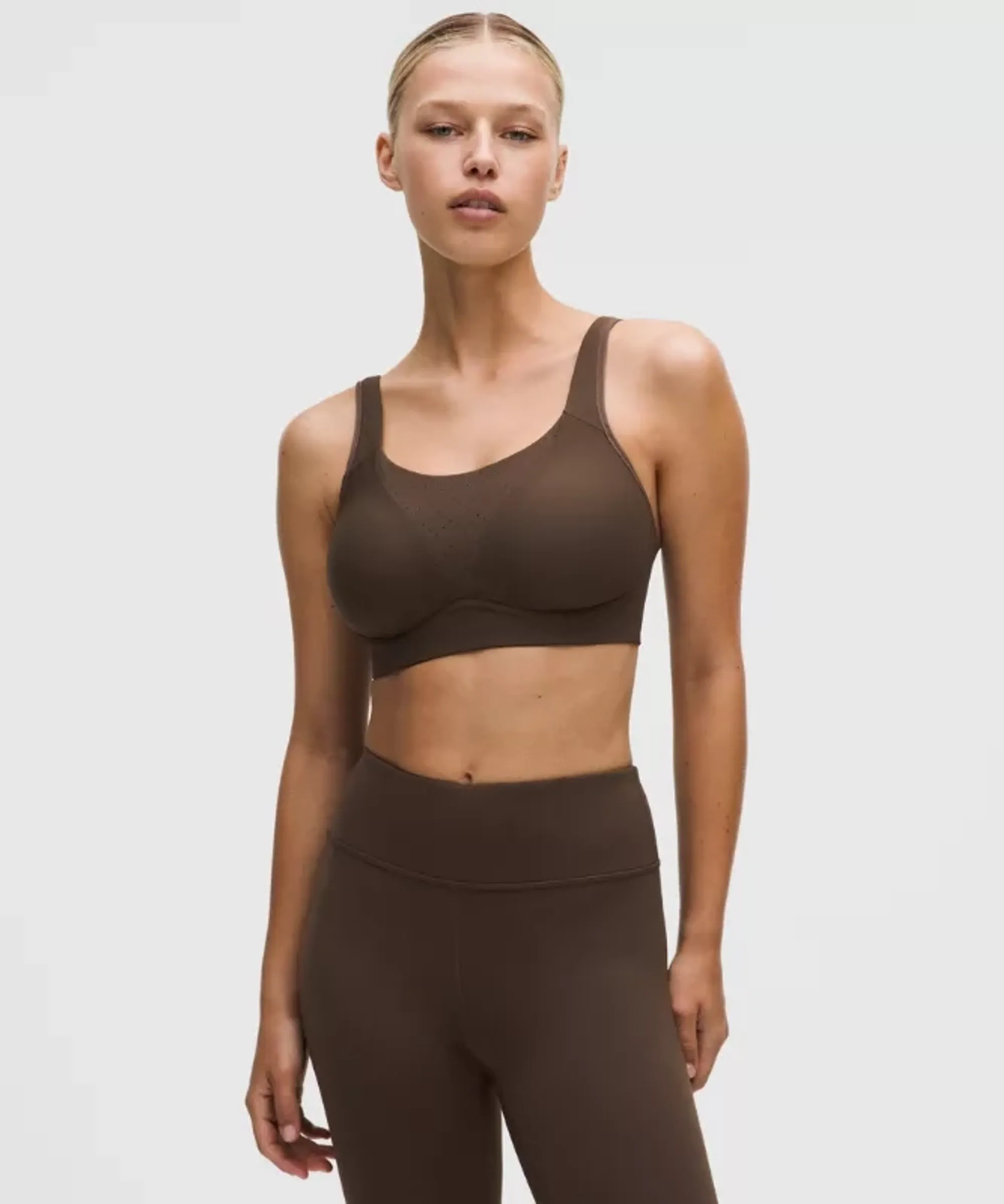 lululemon – Women's Run Times Sports Bra High Support, B-G Cups – Color Brown – Size 32B