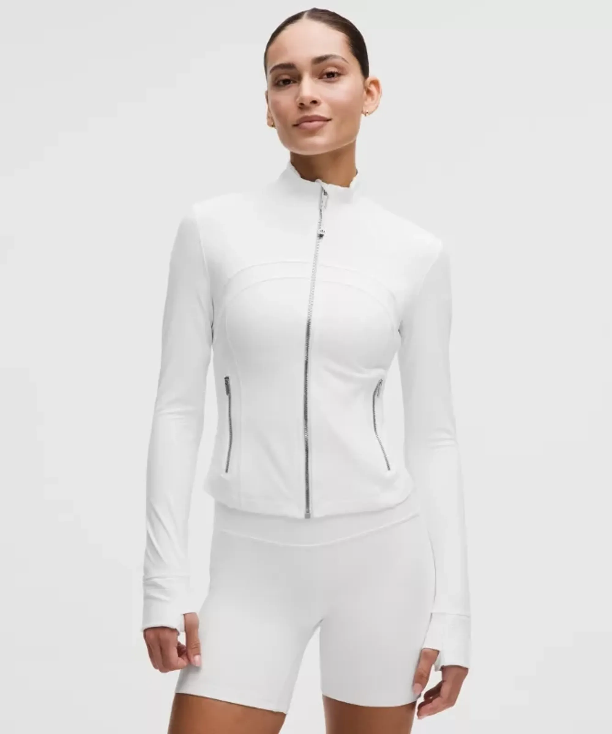 lululemon – Women's Define Cropped Jacket Nulu – Color White/Silver – Size 0