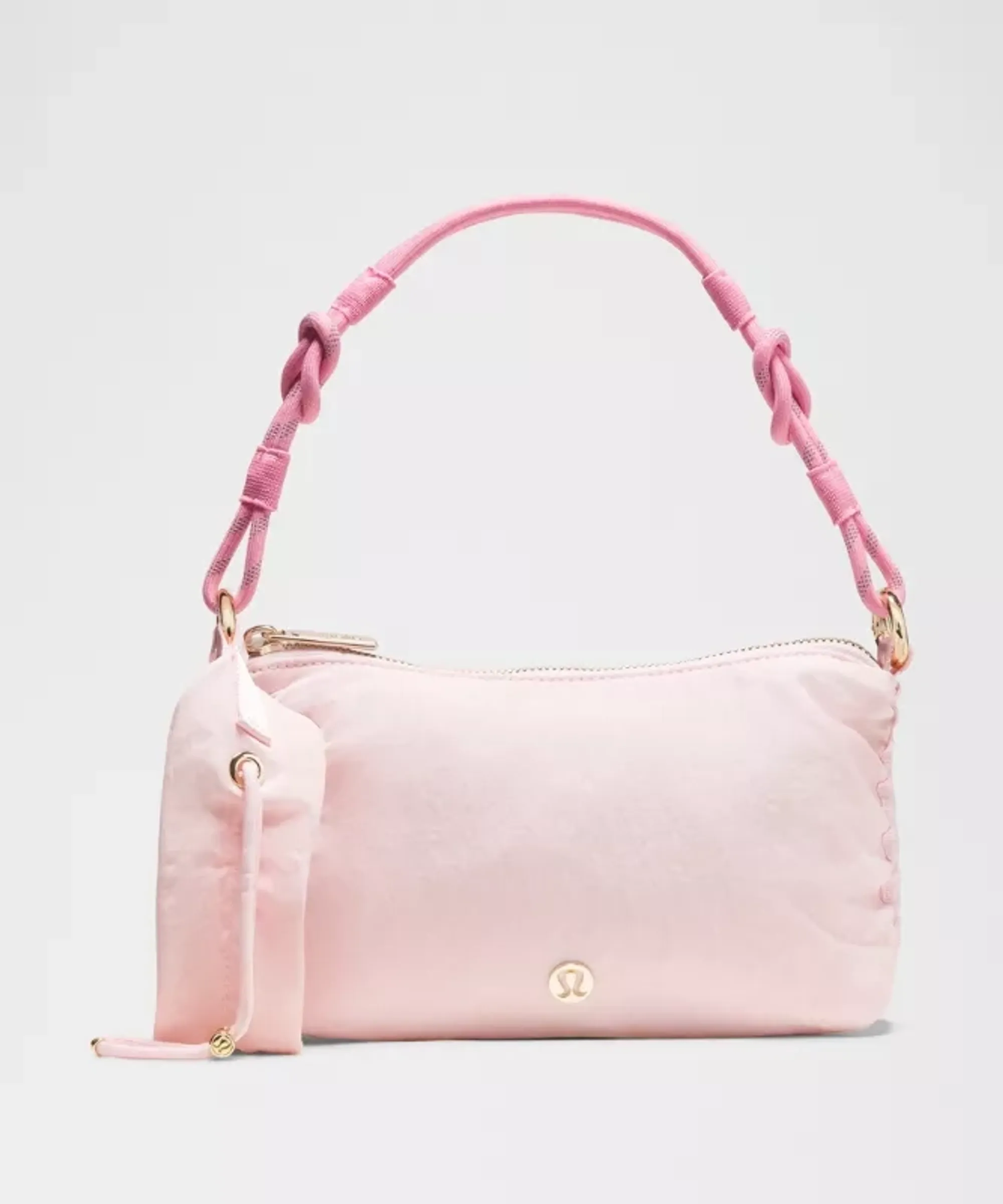 lululemon  Ruched Shoulder Bag Mini 1.5L  Color Pink/Gold |  prod20006567-Pink Pearl/Candy Cloud/Gold | FOOTY.COM