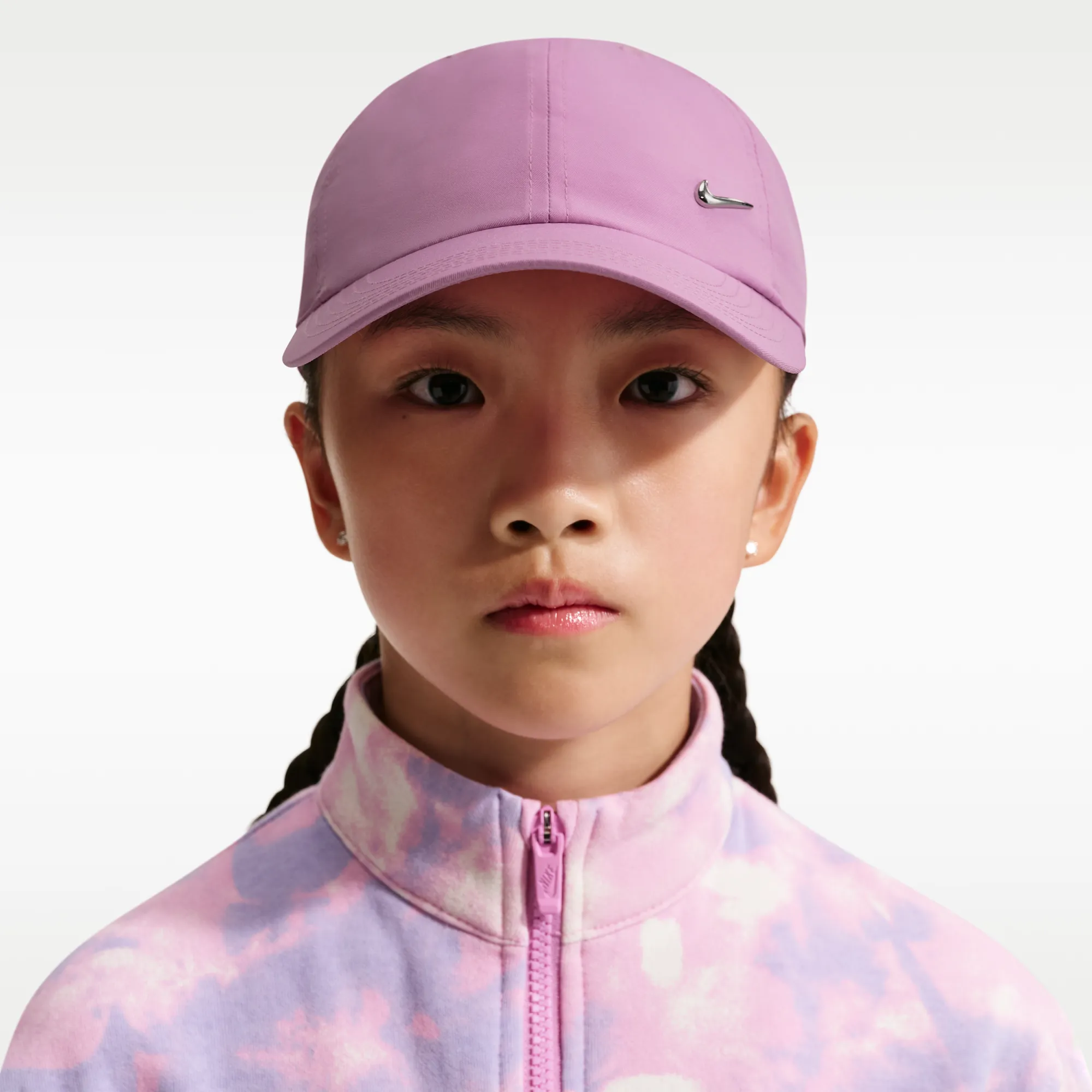 Nike Dri-FIT Club Kids' Unstructured Metal Swoosh Cap - Purple - Polyester