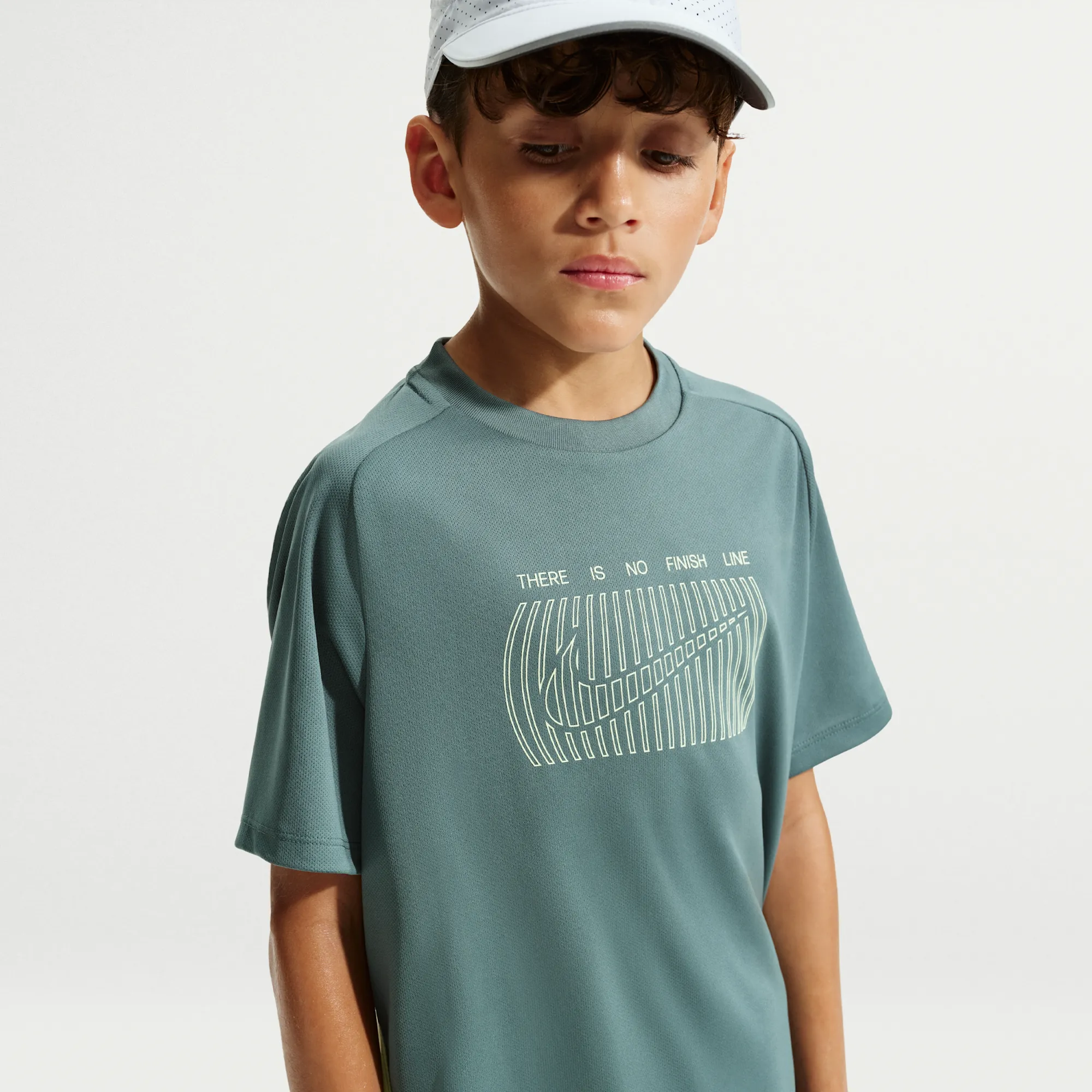 Nike Multi Older Kids' (Boys') Dri-FIT T-Shirt - Mineral Slate - Polyester