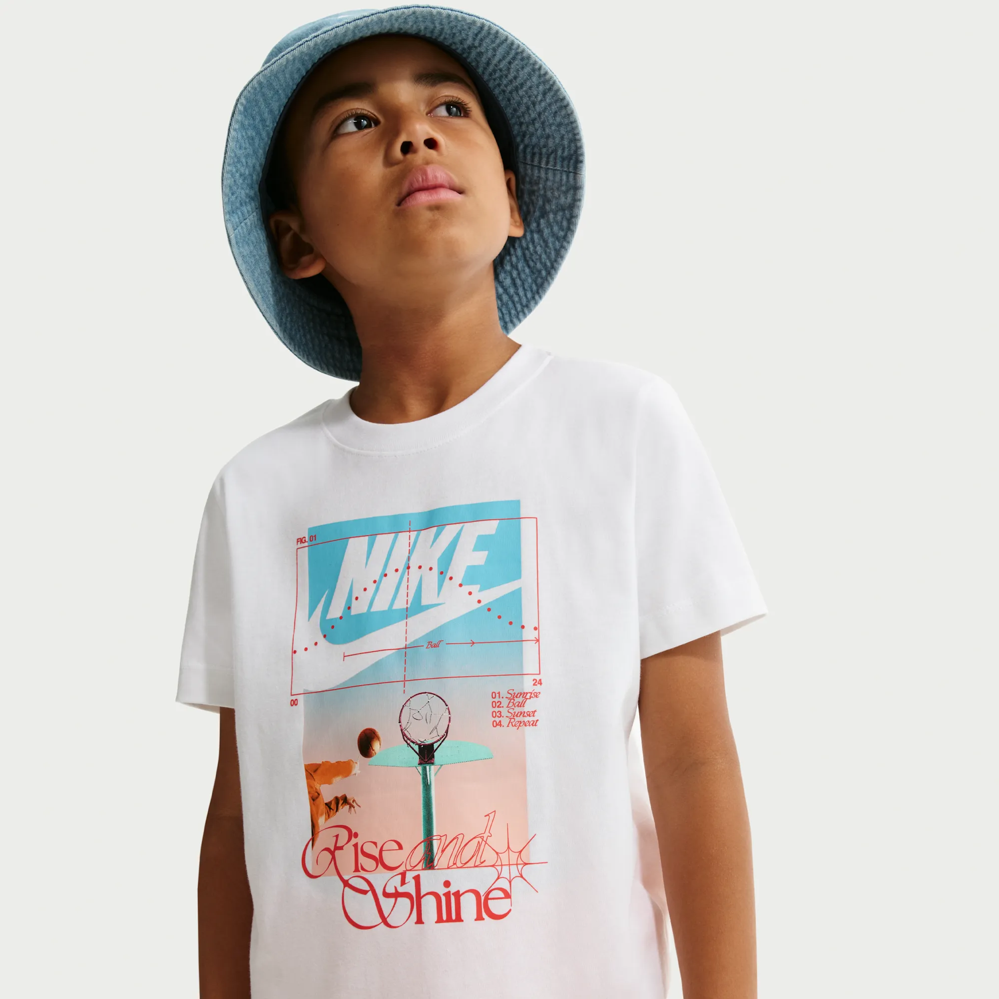 Nike Older Kids' T-Shirt - White - Cotton