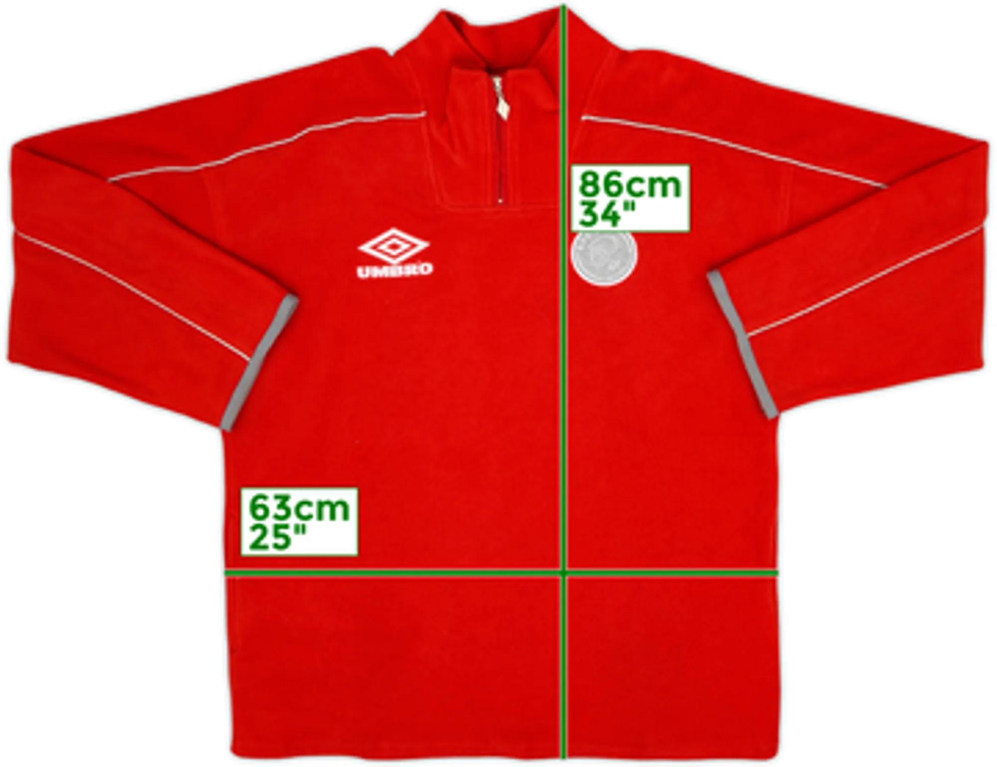 1999-00 Ajax Umbro 1/4 Zip Fleece - 8/10 - (L)