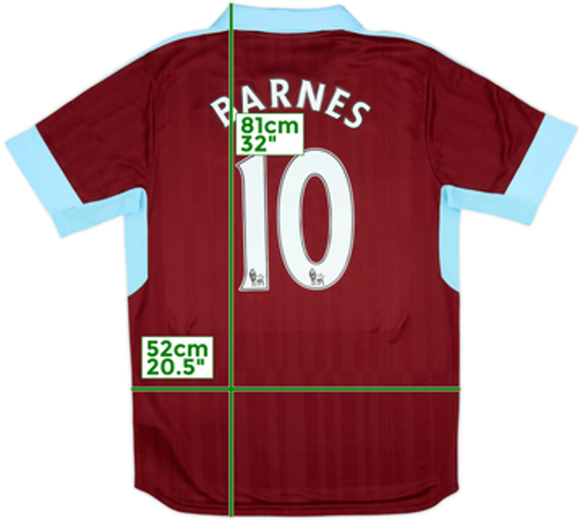 2016-17 Burnley Home Shirt Barnes #10 (L)
