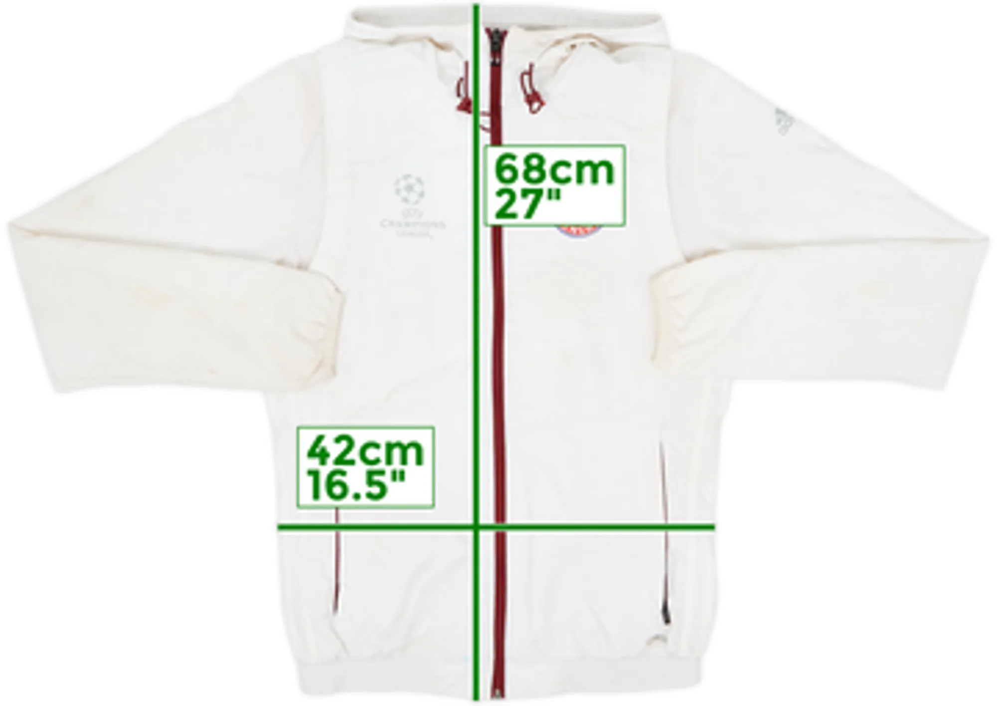 2017-18 Bayern Munich adidas CL Hooded Track Jacket - 5/10 - (XS)