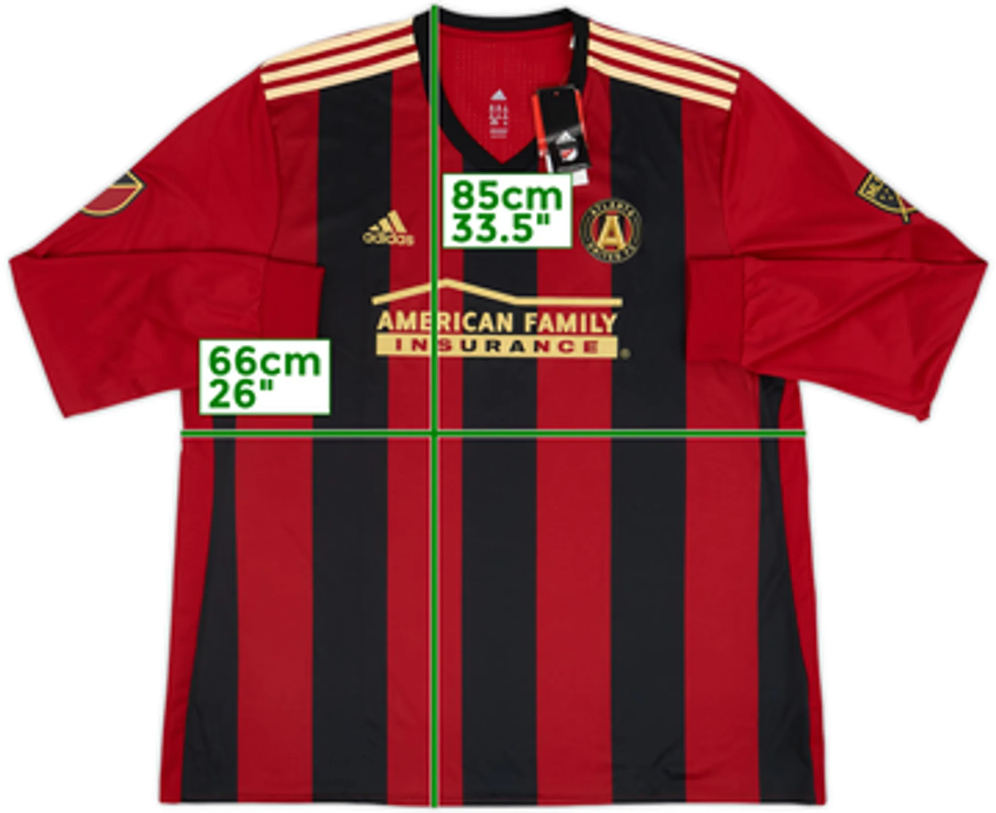 2017 Atlanta United Authentic Home L/S Shirt (3XL)