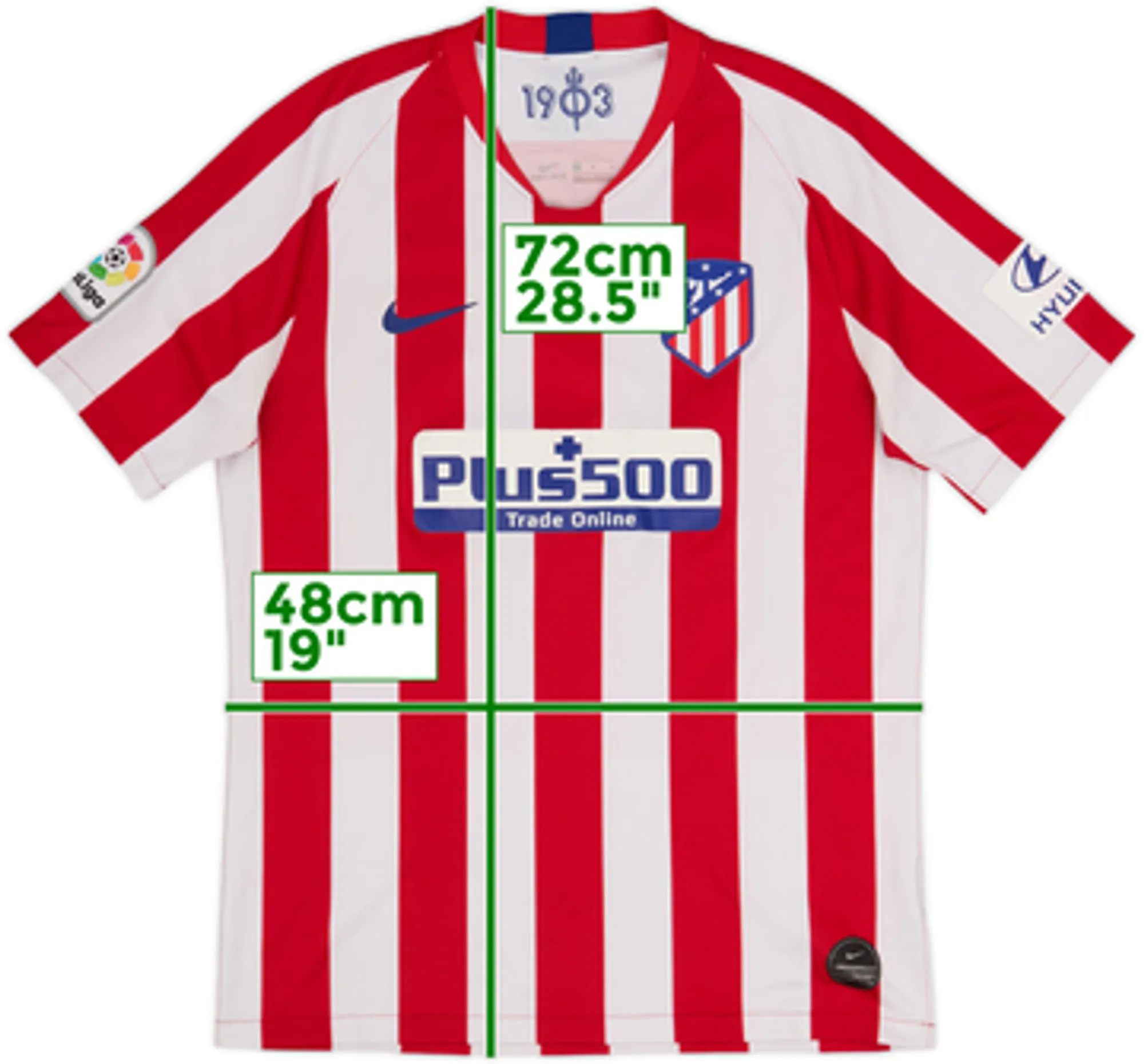 2019-20 Atletico Madrid Home Shirt - 6/10 - (L)
