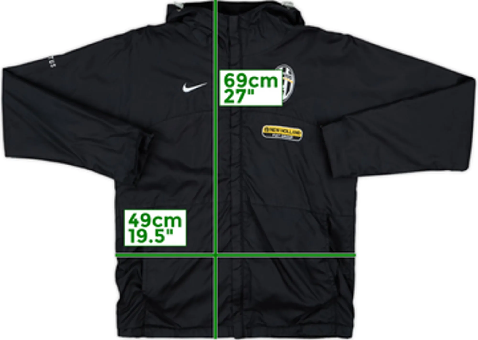 2009-10 Juventus Nike Hooded Rain Jacket - 8/10 - (M)