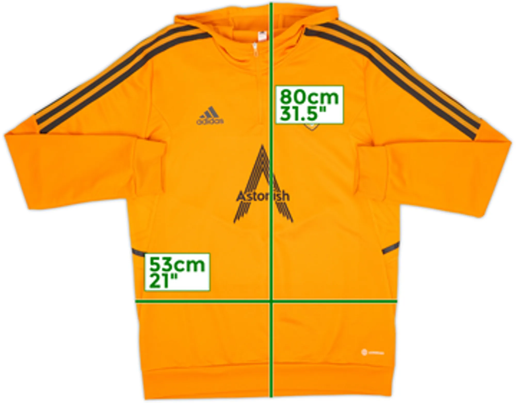 2022-23 Leeds United adidas Hooded Track Jacket - 8/10 - (L)