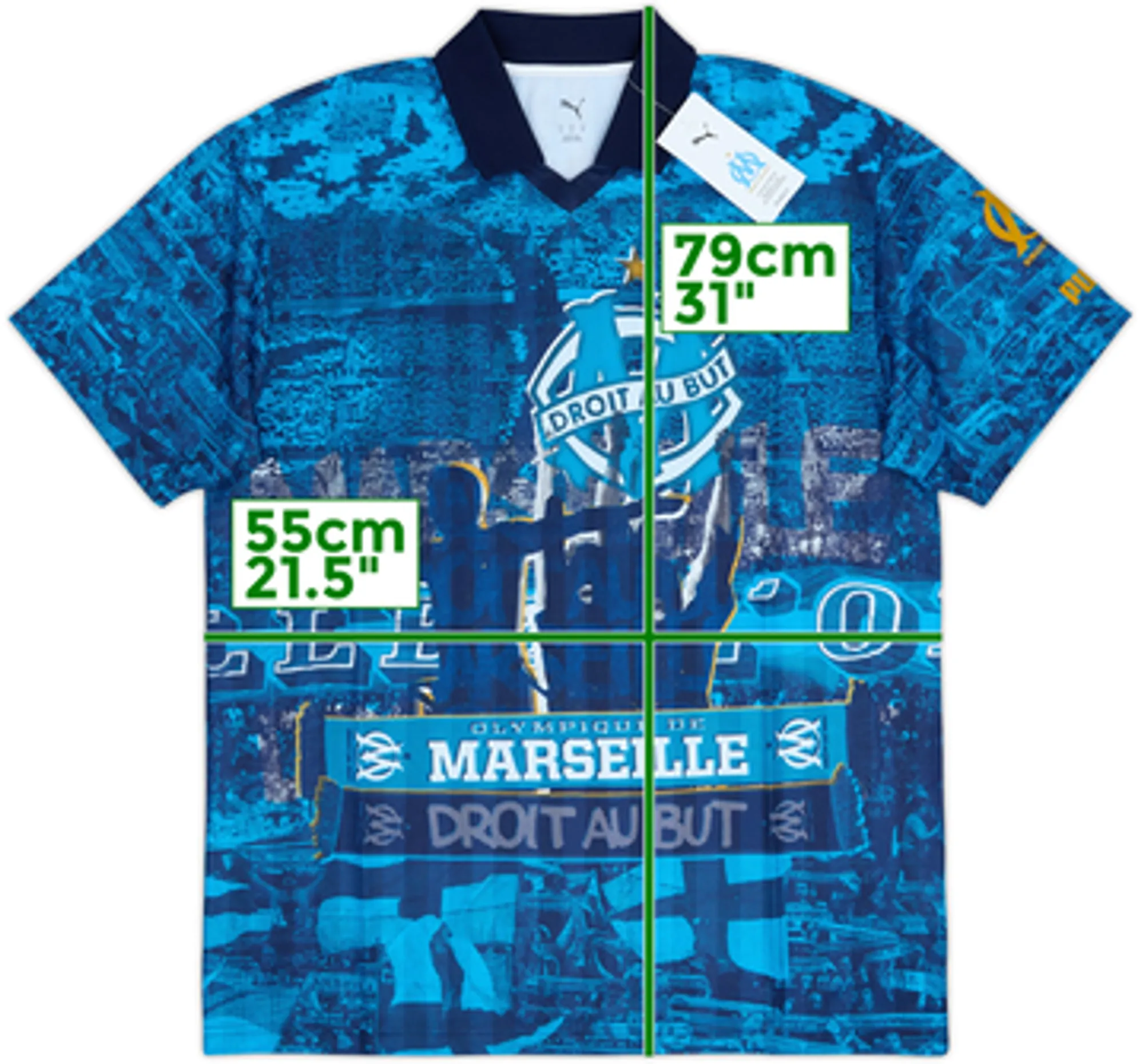 2024-25 Olympique Marseille Puma ftblNRGY+ Retro Shirt (3XL)