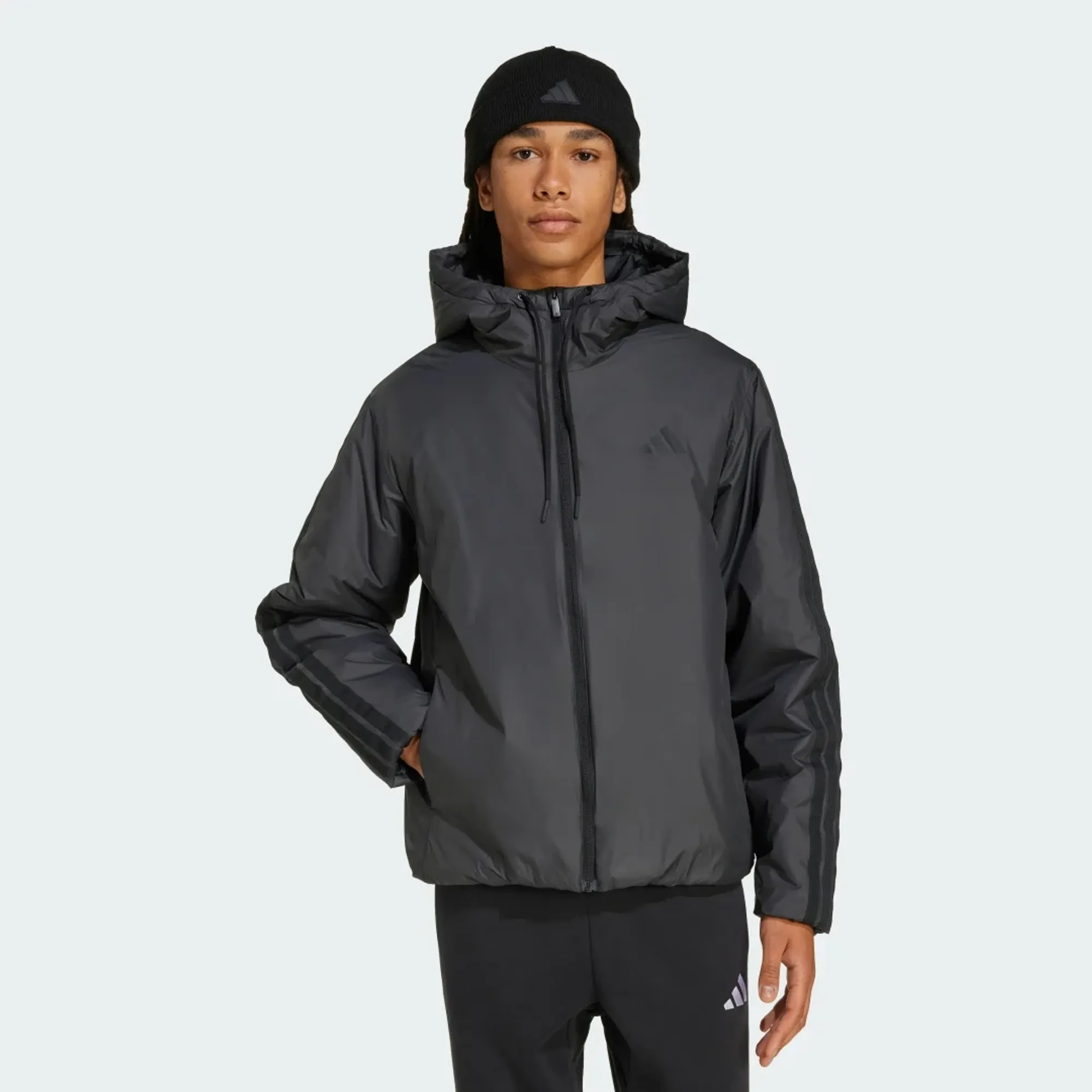 adidas Essentials CLIMAWARM 3-Stripes Insulated Hooded Jacket