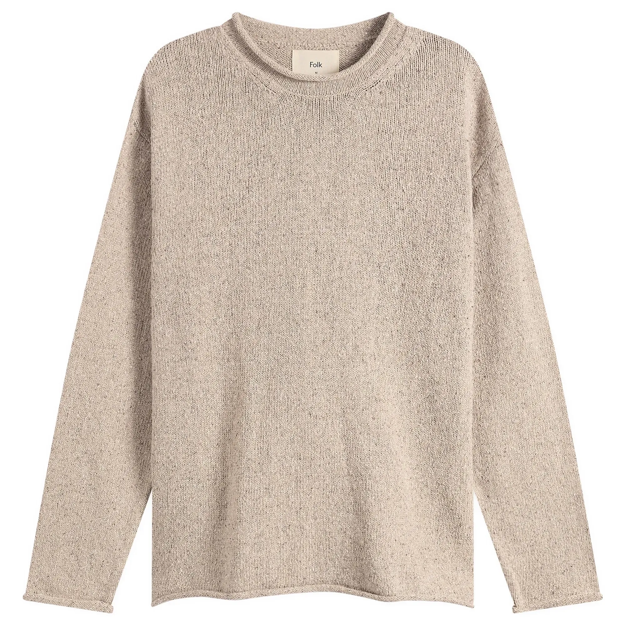 Folk Men's Slouch Crew Jumper Natural Circle