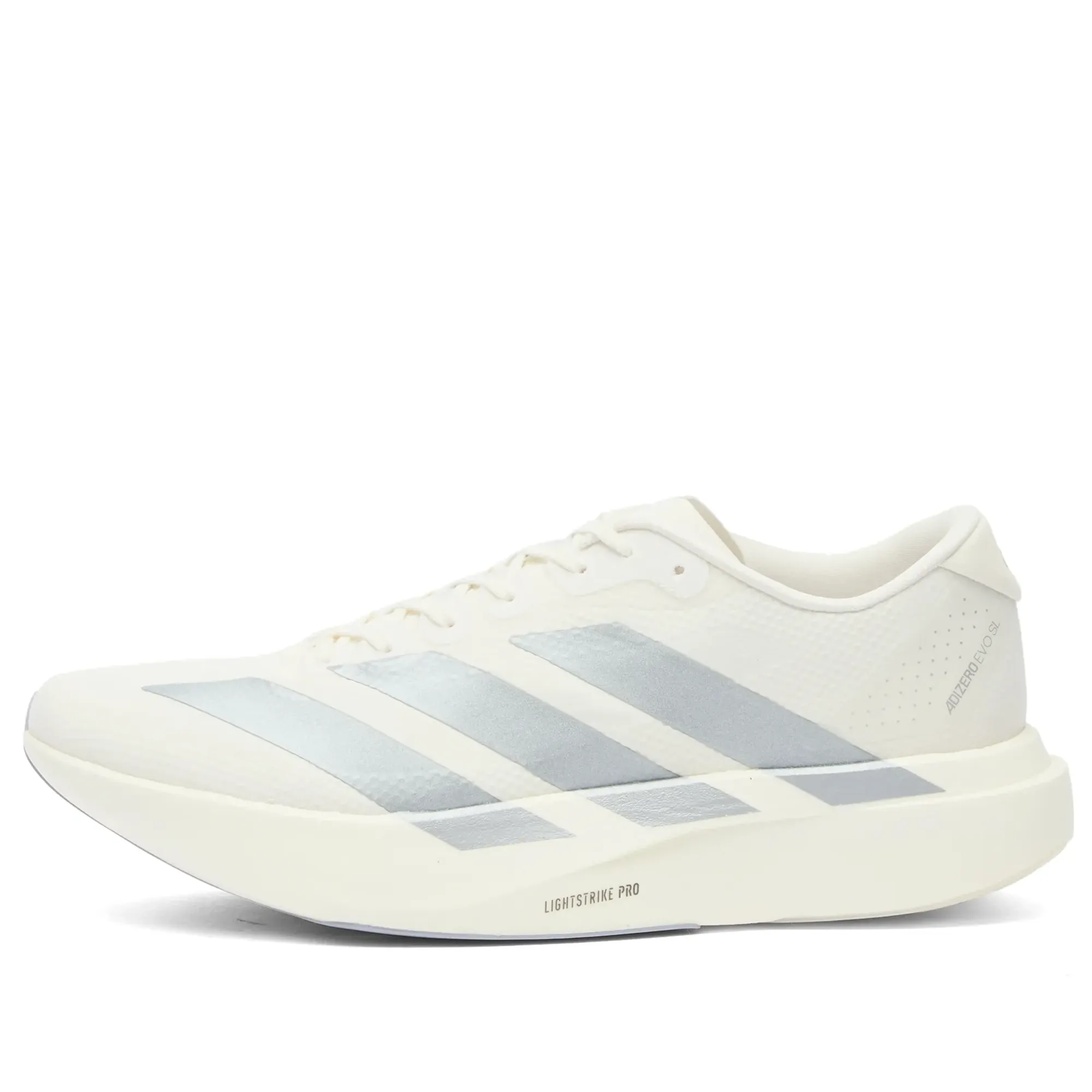 Adidas Men's Adizero Evo Sl Woven Sneaker Core White/Core White/Halo Silver